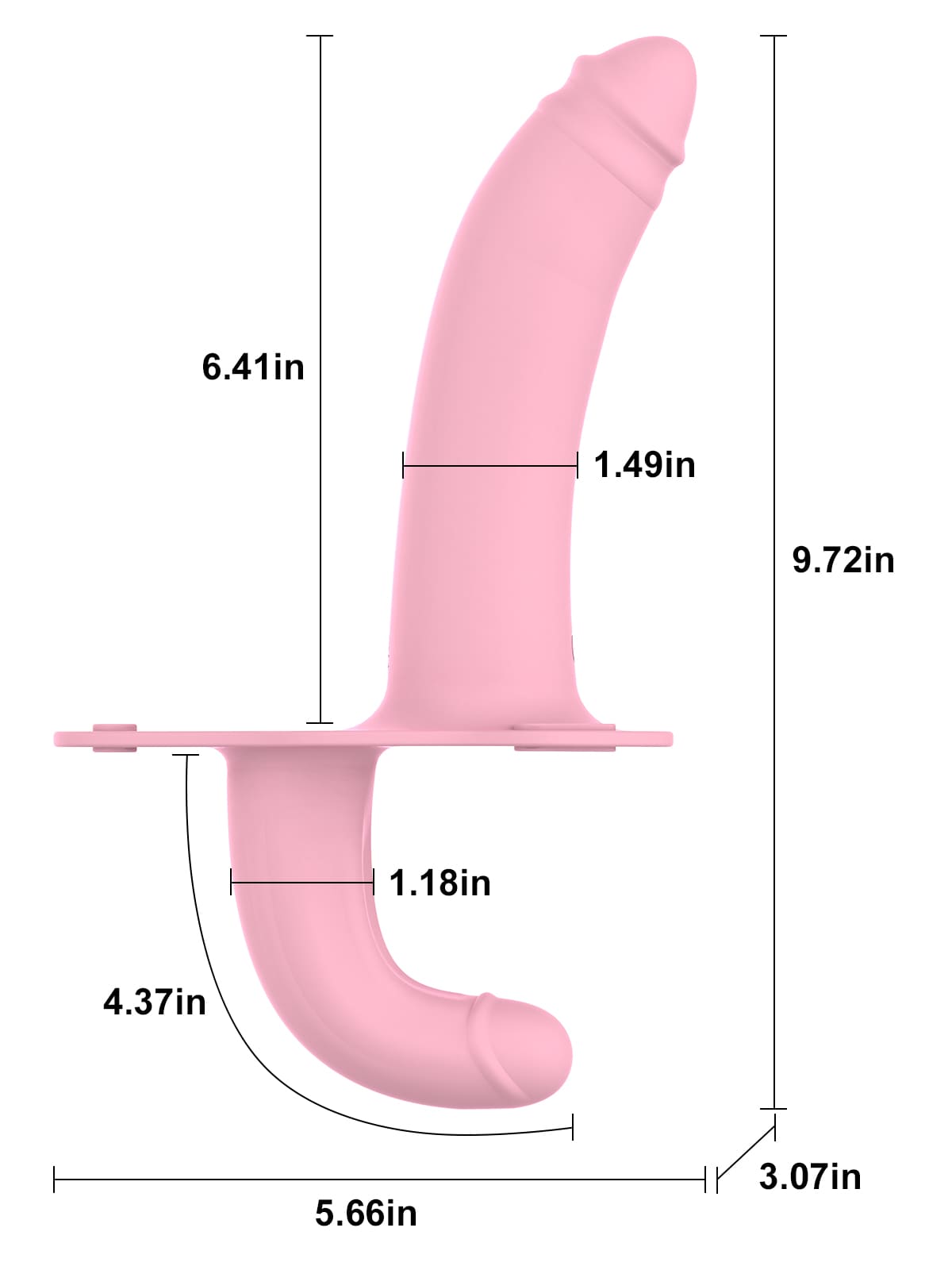 Lesbian Vibrating Strap On 10 Frequency Vibration Strap On Dildo - Wireless Remote Control