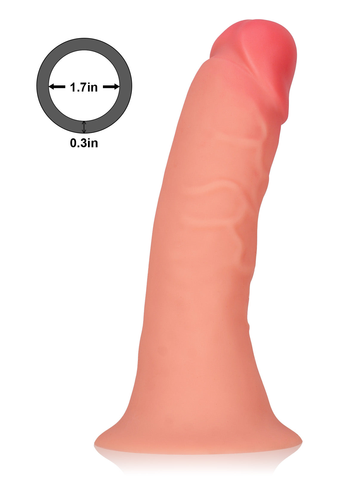7.2” x 1.5” Wearable Penis Sleeve For ED With O-Ring Strap On