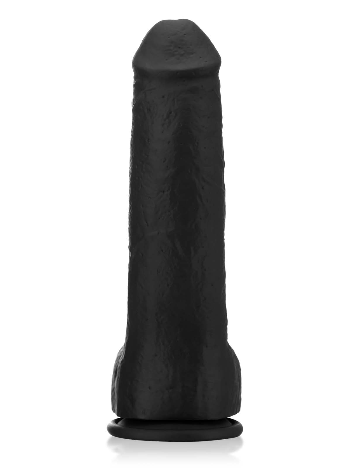 Jason 10" X 2" Luv BBC Black Soft Thick Curved Realistic Dildo
