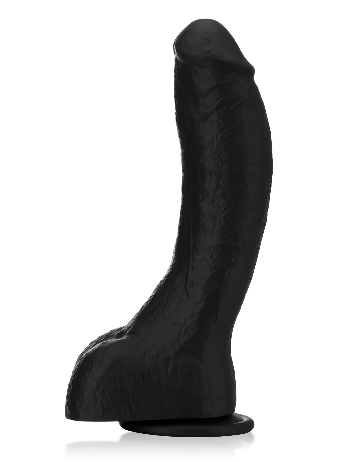 Jason 10" X 2" Luv BBC Black Soft Thick Curved Realistic Dildo