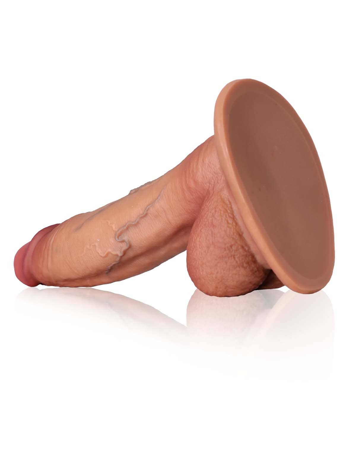 Antonio 12" x 2.7" XXL Big Boy Huge Thick Realistic Curved Brown Dildo