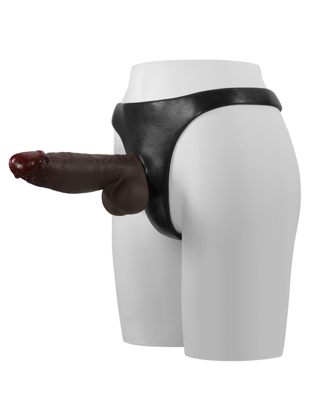 Black silicone Strap-on can be used with suction cup dildo (dildo not included)