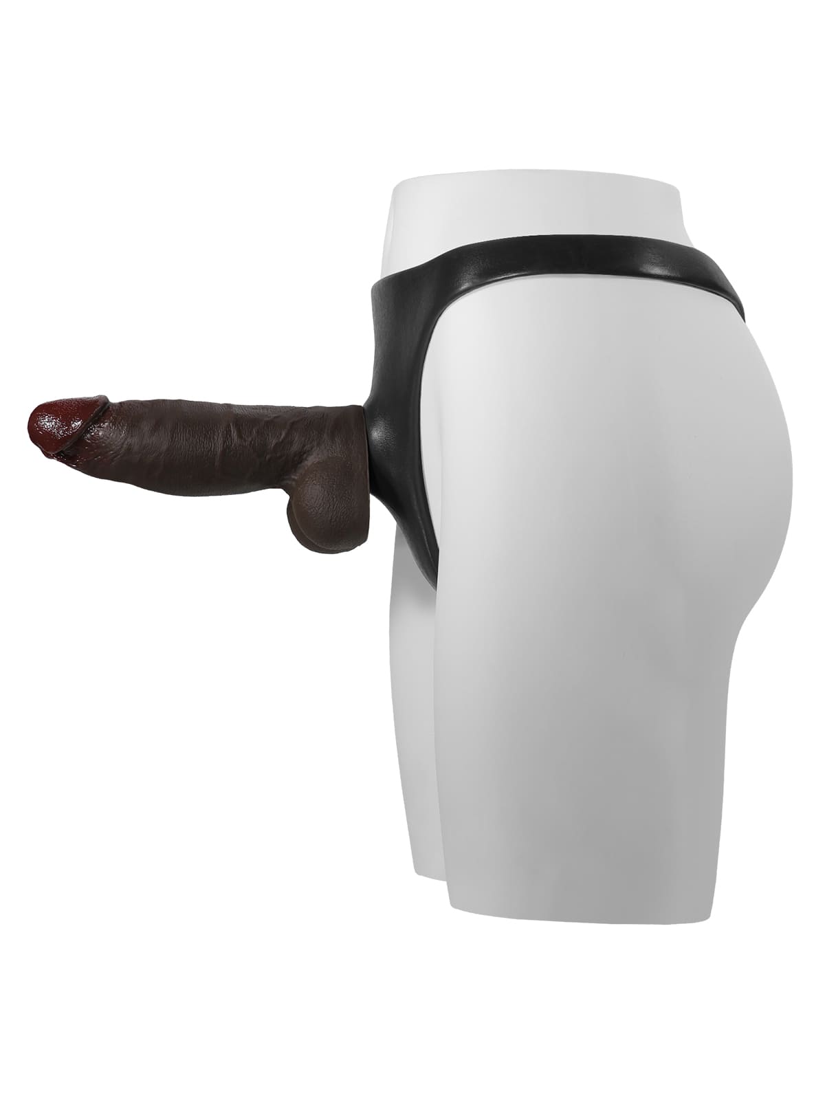 Black silicone Strap-on can be used with suction cup dildo (dildo not included)