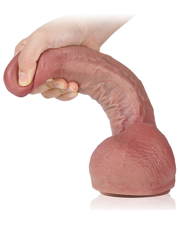 Charlie 9.2" x 2" Hyper Realistic Dildo With Metal Keel Bendable