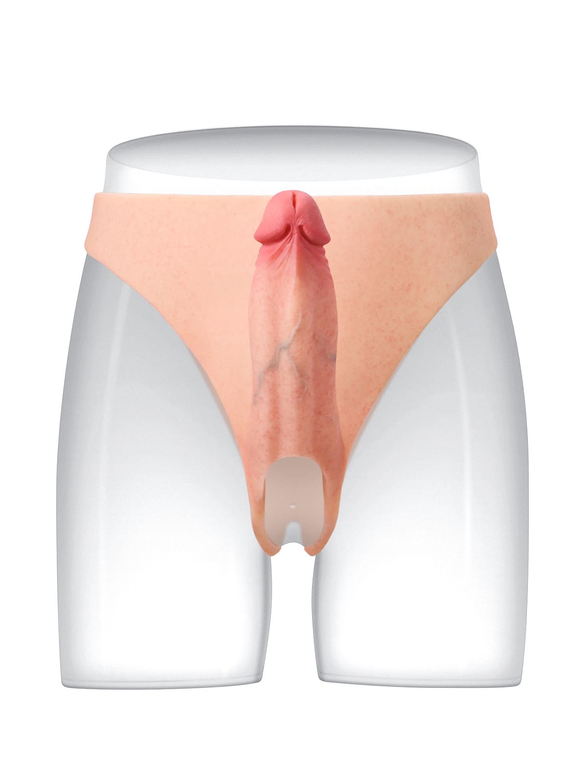 7.8" x 2" Wearable Hollow Strap-On Dildo For Women • For Men • Penis Extension • ED Cock Sleeve