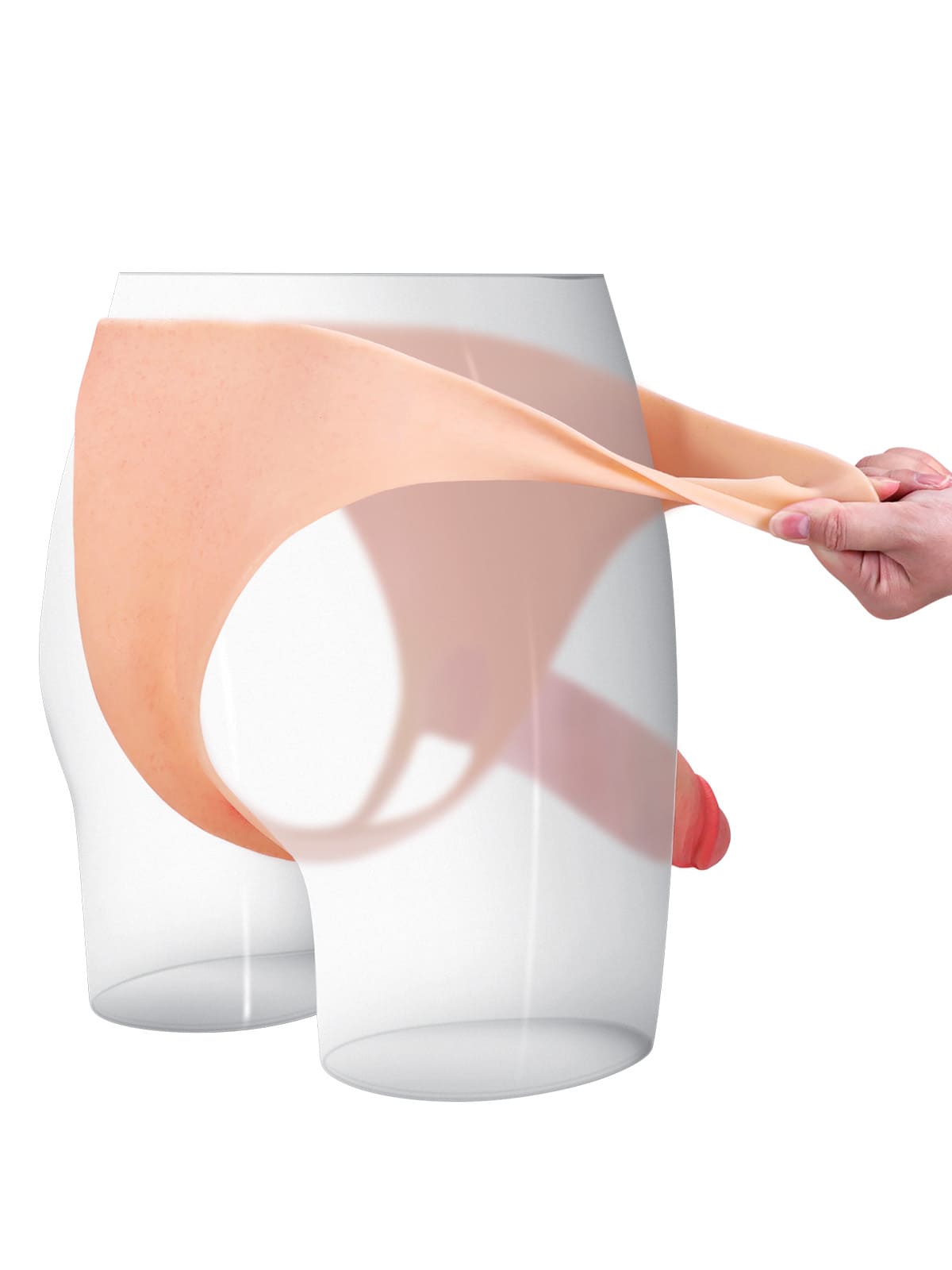 7.8" x 2" Wearable Hollow Strap-On Dildo For Women • For Men • Penis Extension • ED Cock Sleeve