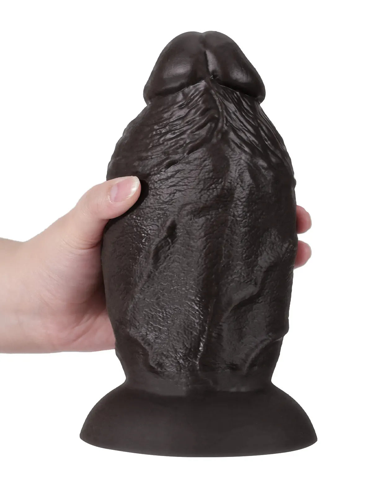 Darius 8" x 4" Super Chubby Thick Shaft Black Anal Dildo