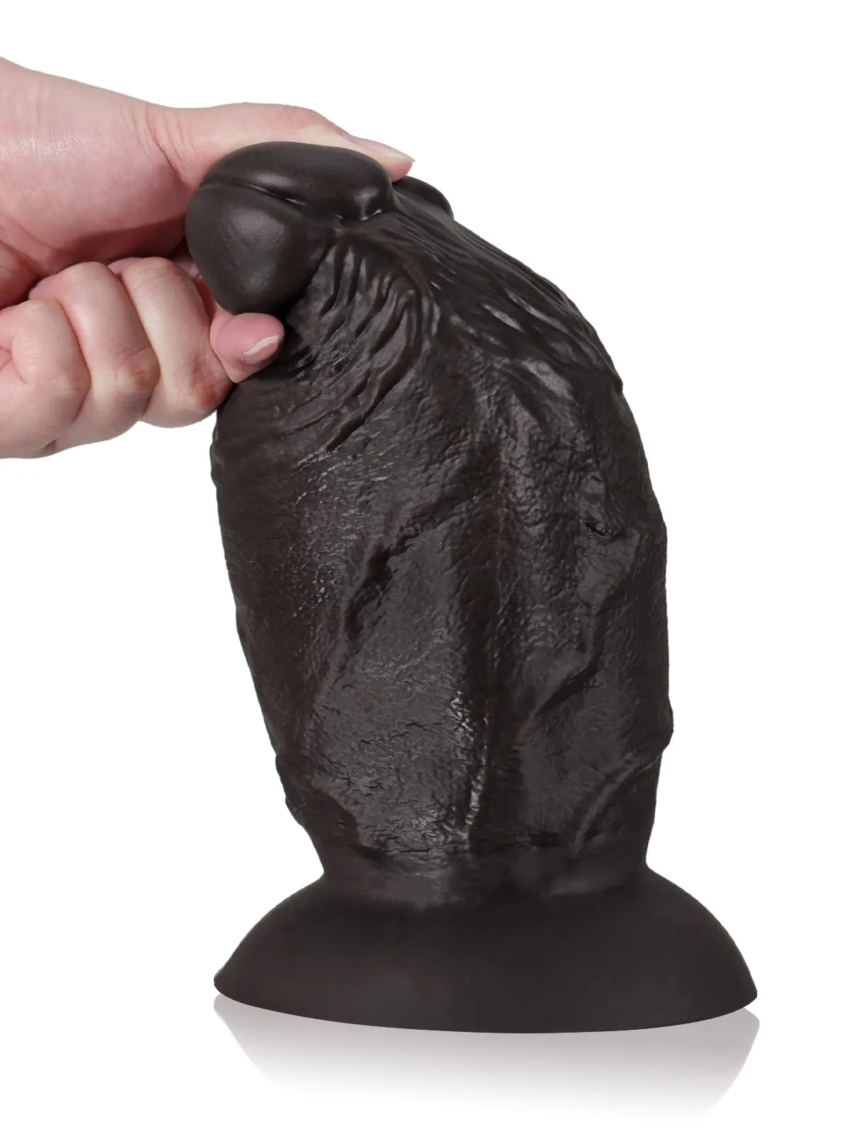 Darius 8" x 4" Super Chubby Thick Shaft Black Anal Dildo