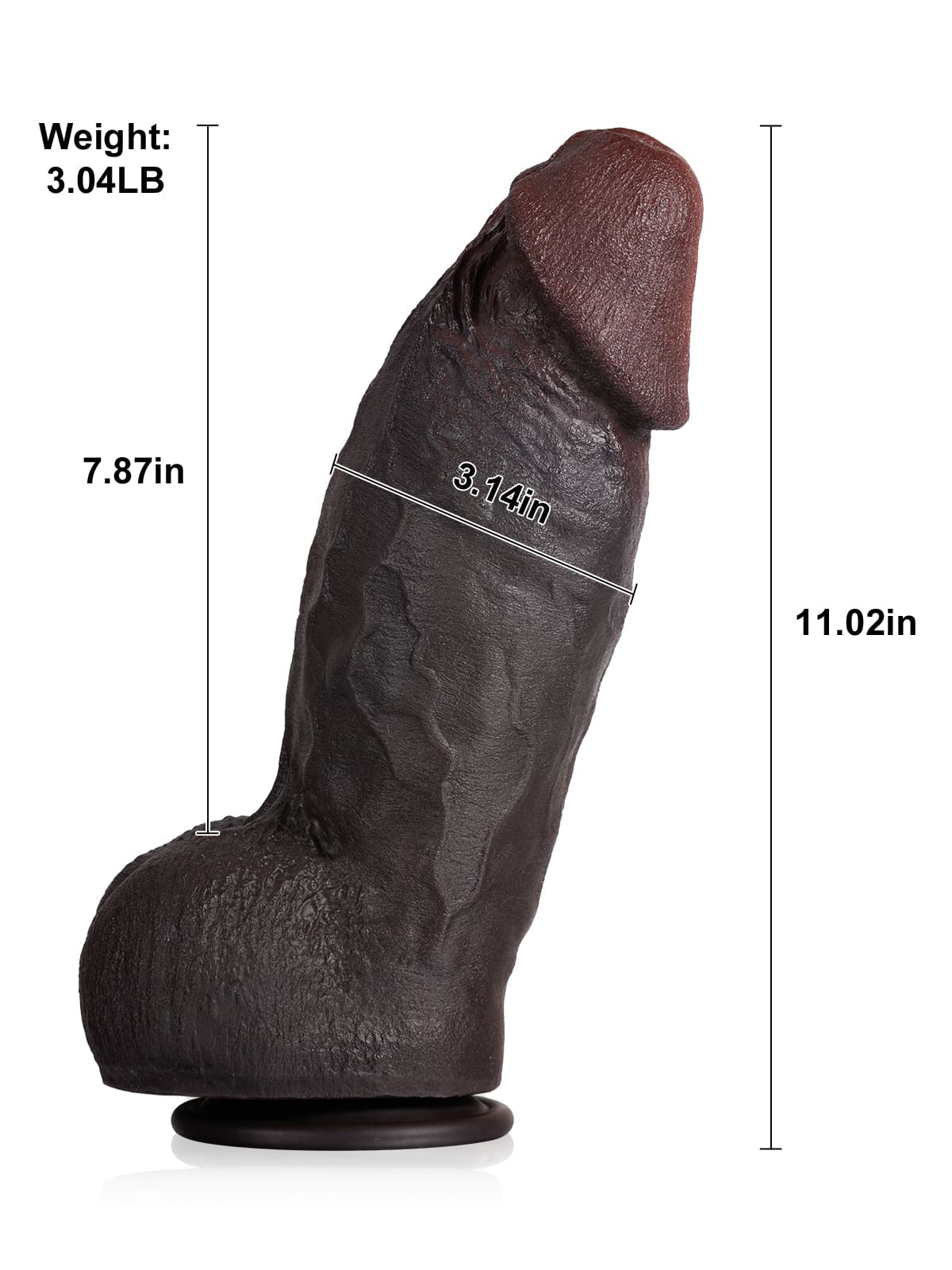 Diego 11" x 3.1" BBC Extra Realistic Huge And Thick Anal Dildo