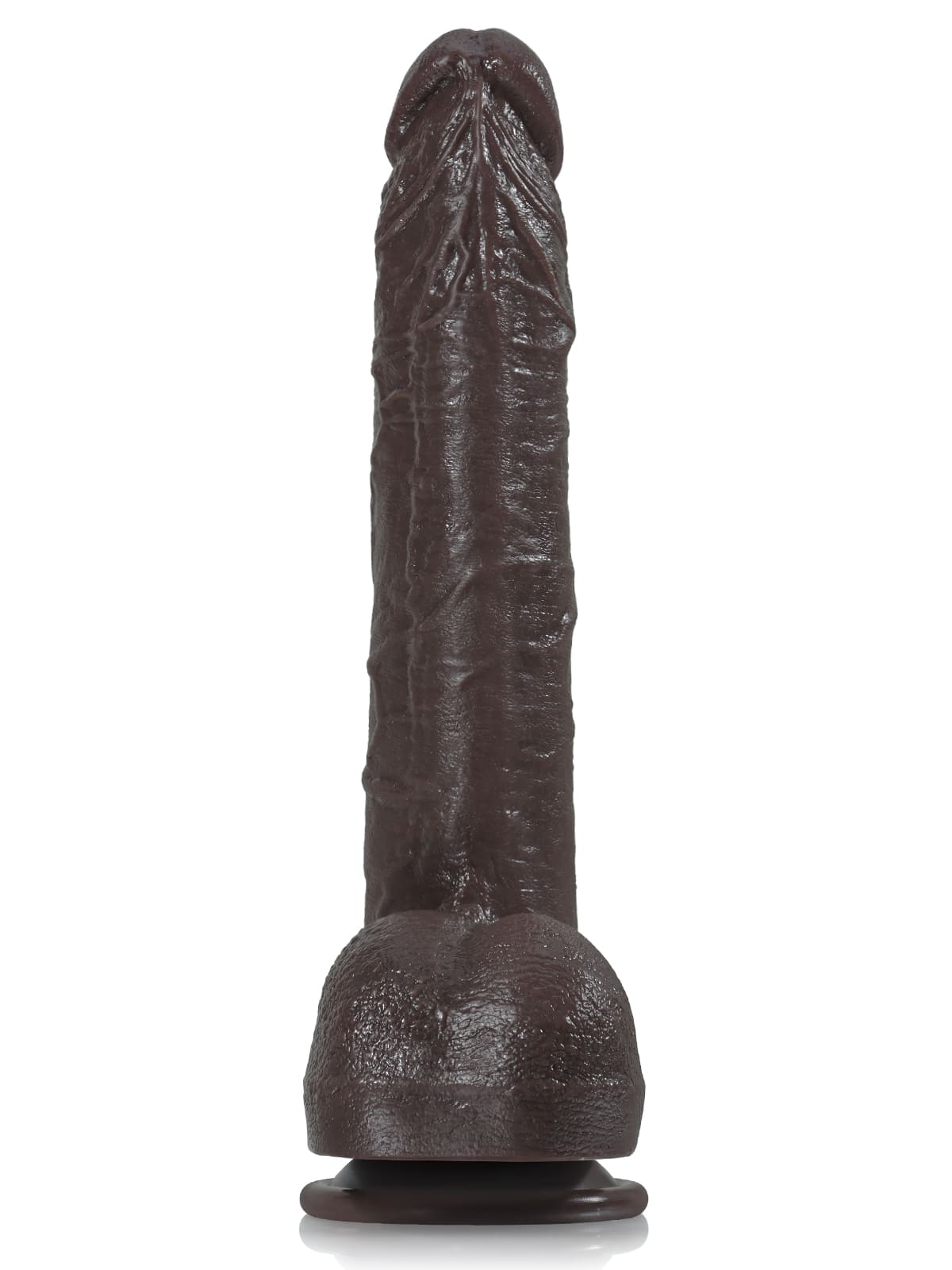 10" x 1.6" Huge Black Dual Density Dildo