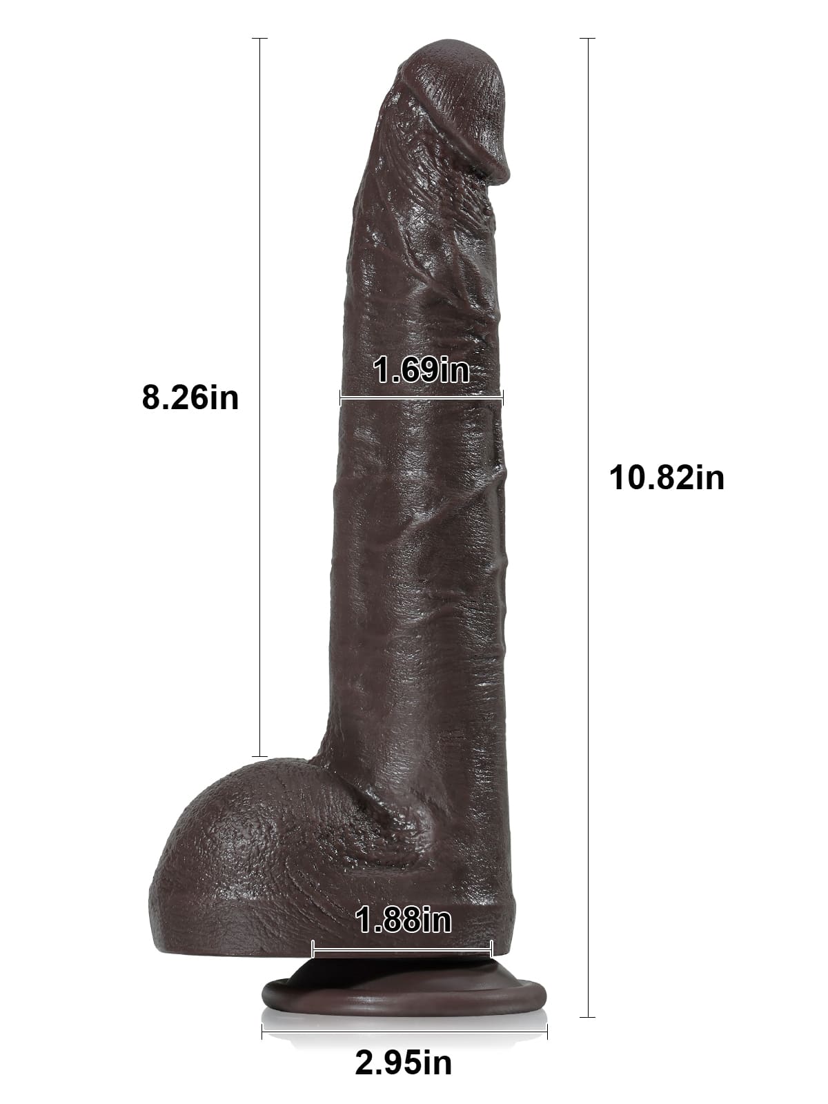 Doctor 10" x 1.6" Huge Black Dual Density Dildo