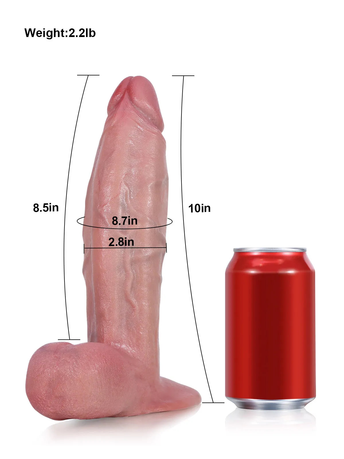 Dragon | 10" x 2.8" Extra Thick Black Dildo With Swinging Balls & Vac U Lock Suction Cup XL