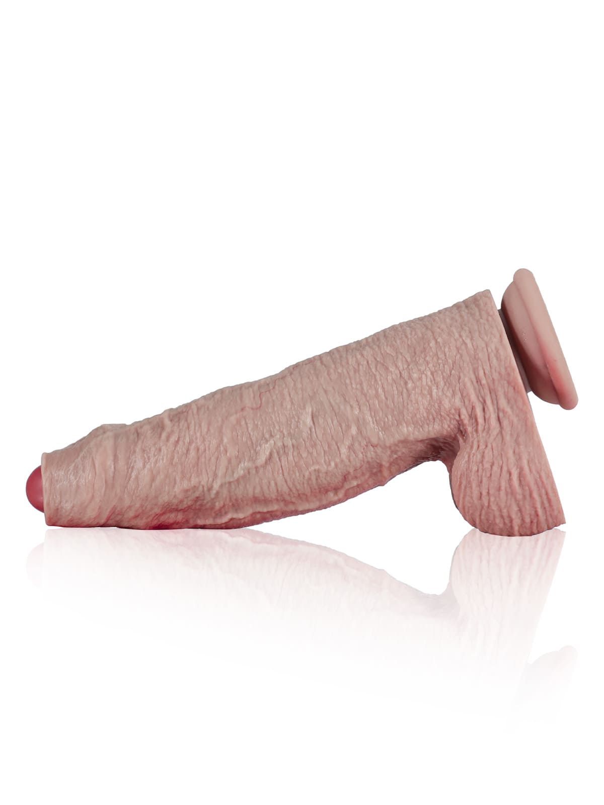 Ethan 9.6" X 2.2" Thick Sliding Skin Dildo With Foreskin
