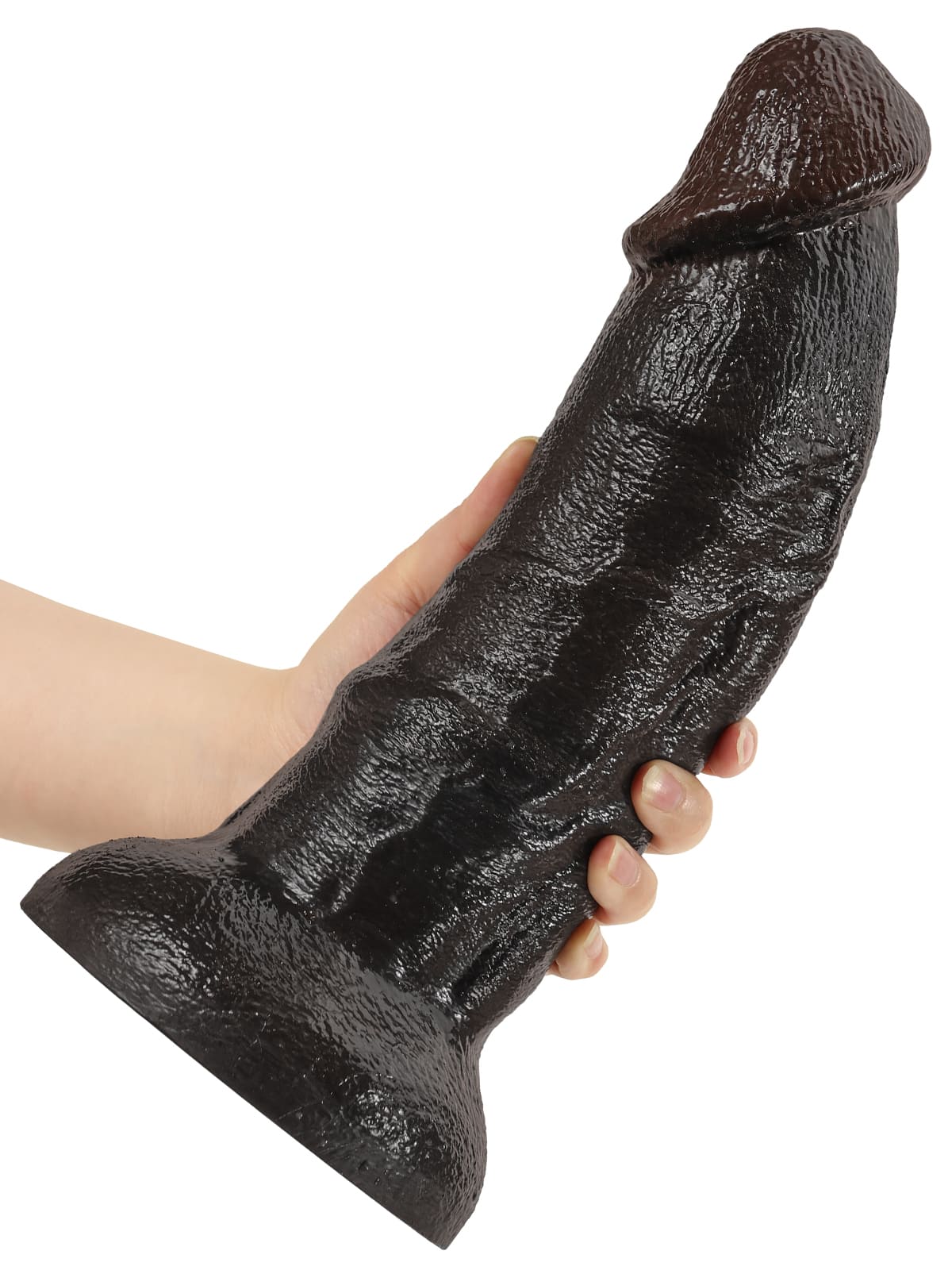 Fisher 12" X 3" Large Curved Dildo G Spot Suction Cup Dildo No Balls (XXL Size)
