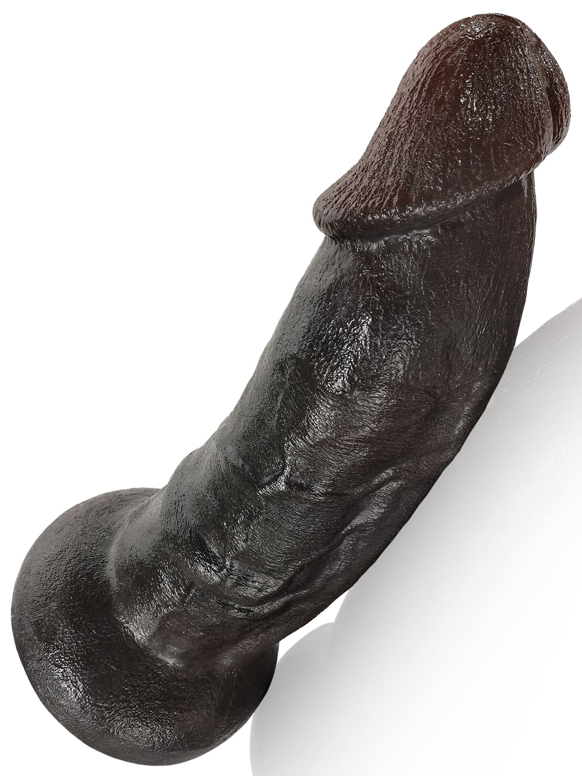 Fisher 8" X 1.9" Black Curved Dildo G Spot Realistic Dildo No Balls (L Size)