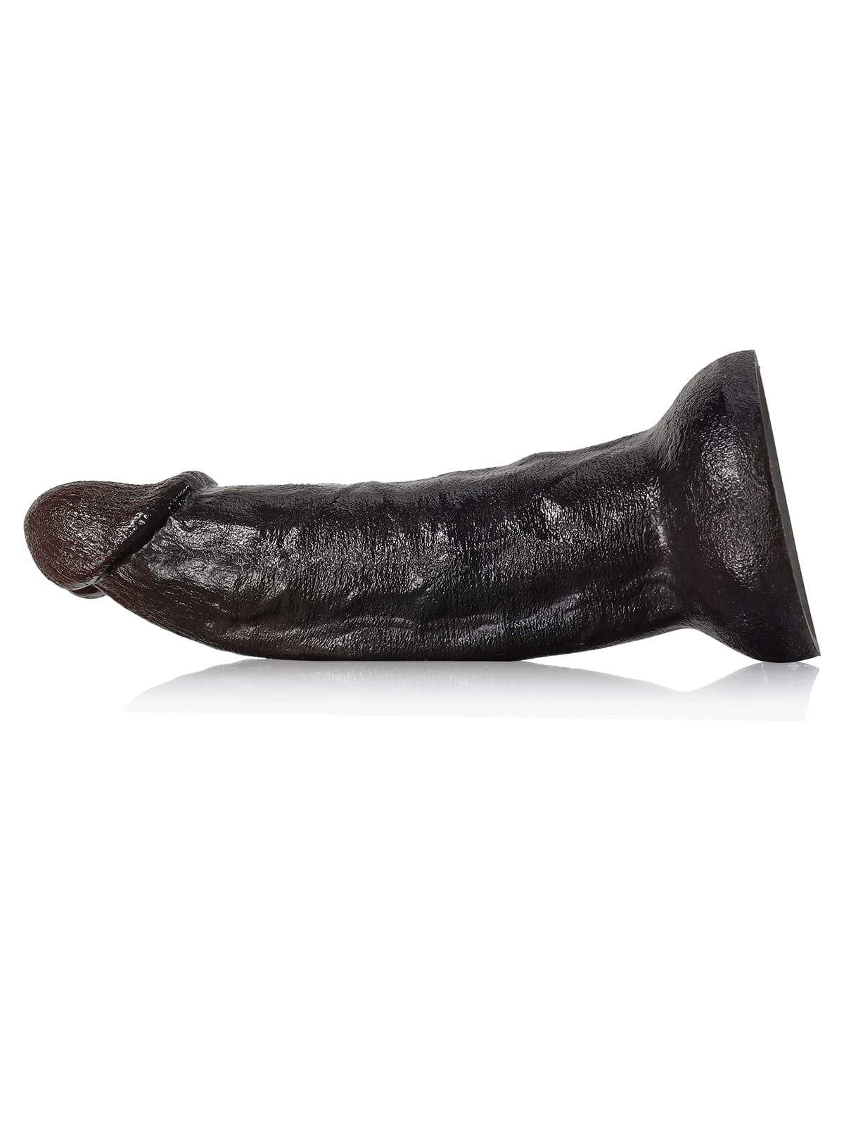 Fisher 8" X 1.9" Black Curved Dildo G Spot Realistic Dildo No Balls (L Size)