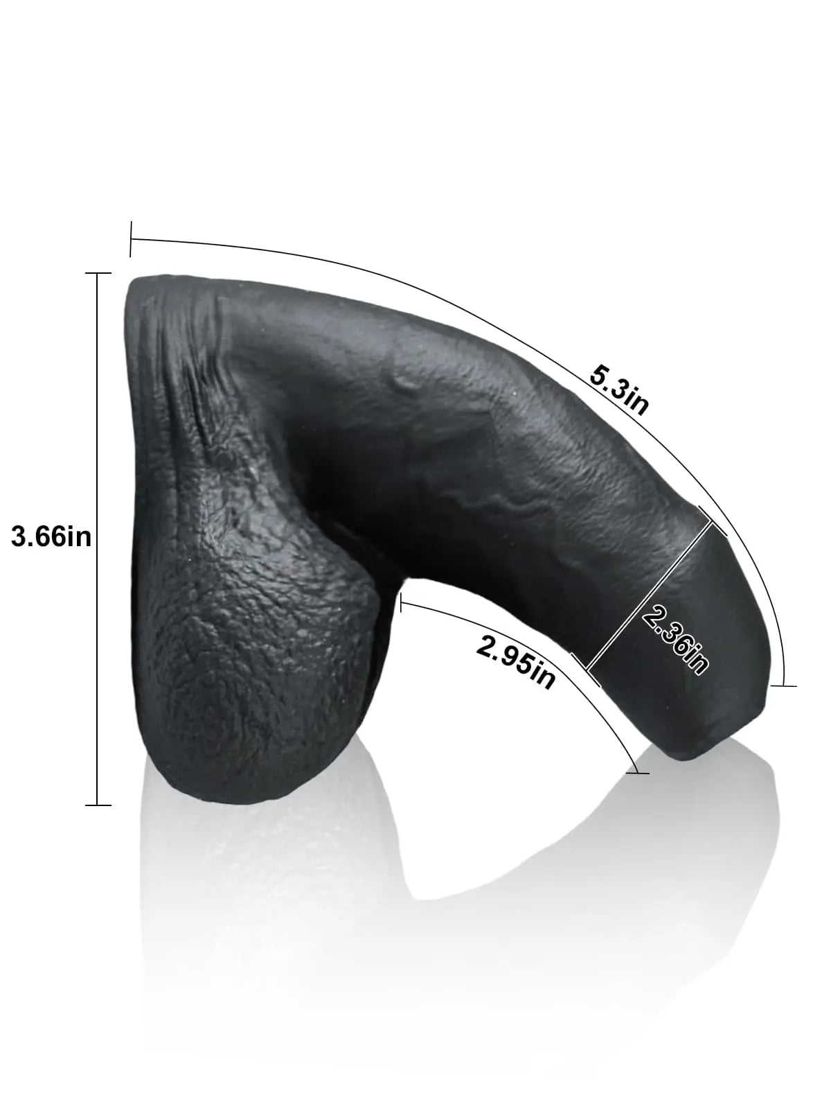 Silicone Black Soft Realistic Flaccid Dildo Best For Trans Men