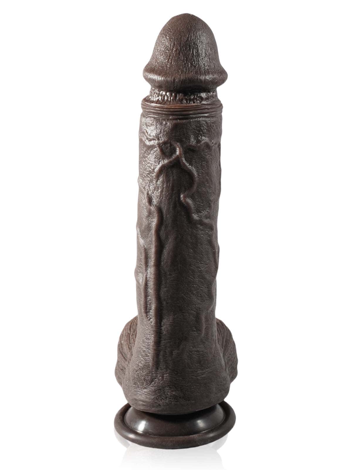 Grey 10" x 1.9" Black 7 Modes Thrusting & 3 Modes Vibrating Dildo