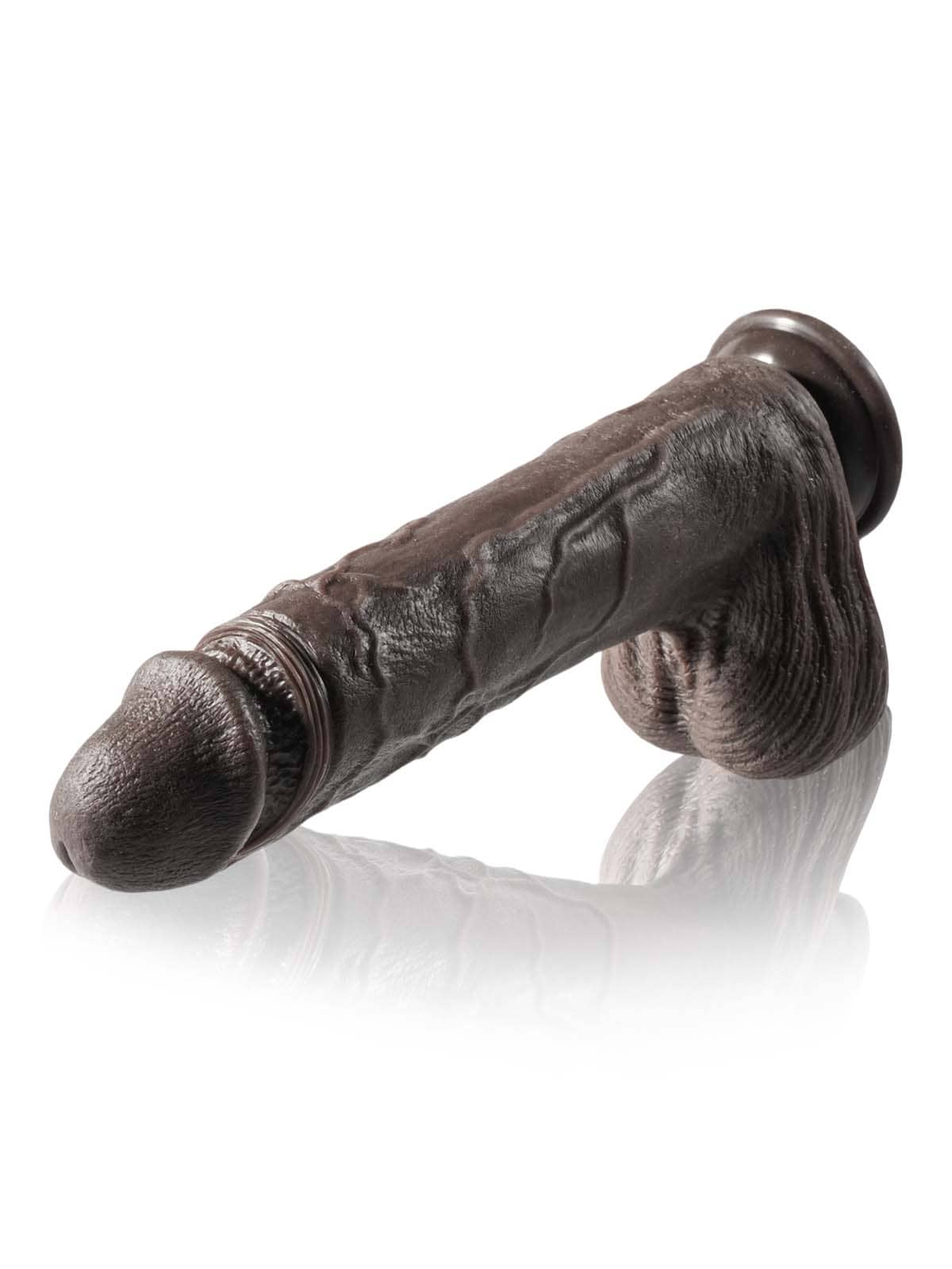 Grey 10" x 1.9" Black 7 Modes Thrusting & 3 Modes Vibrating Dildo