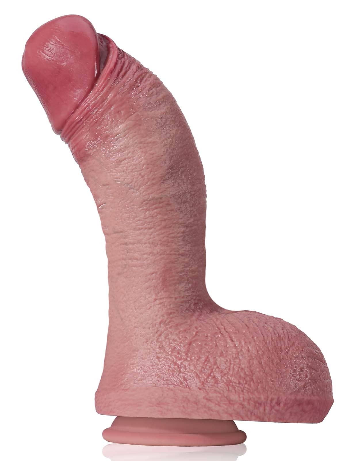 Jake 10.8" x 3" Flesh Extra Thick & Large Liquid Silicone Realistic Anal Dildo