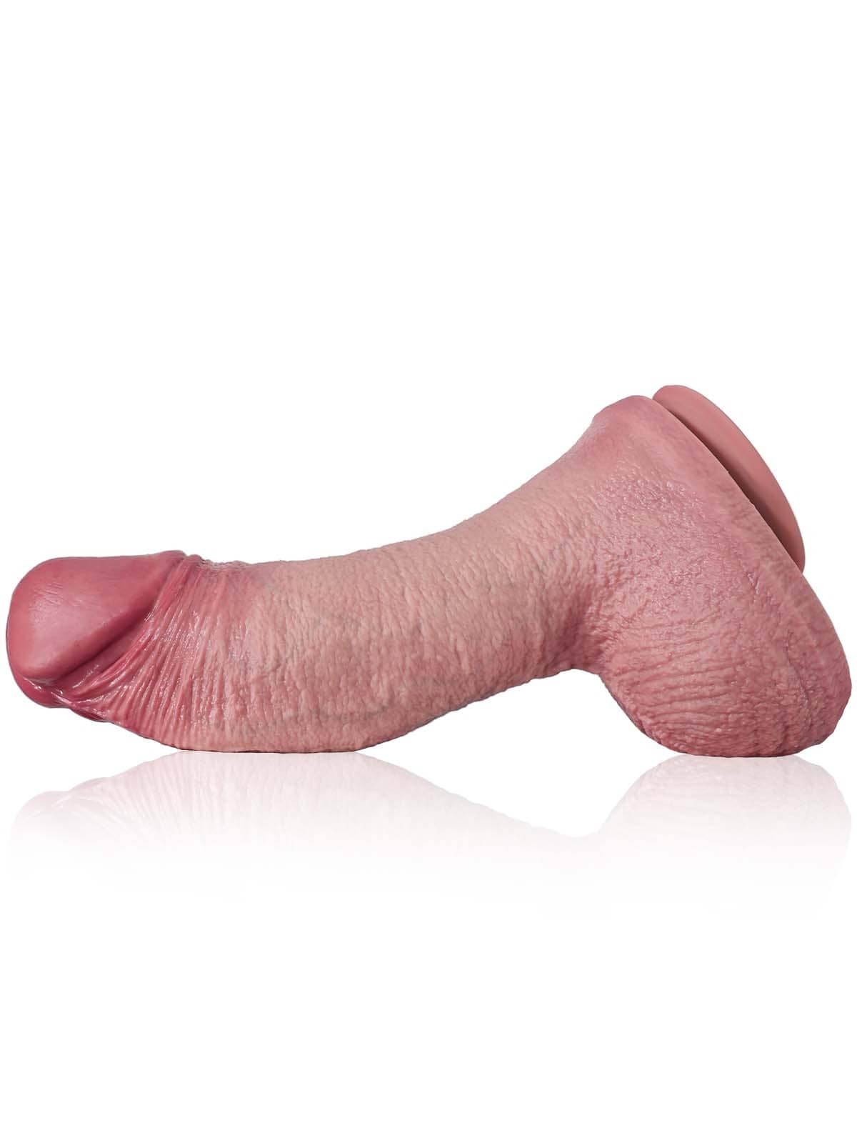 Jake 10.8" x 3" Flesh Extra Thick & Large Liquid Silicone Realistic Anal Dildo