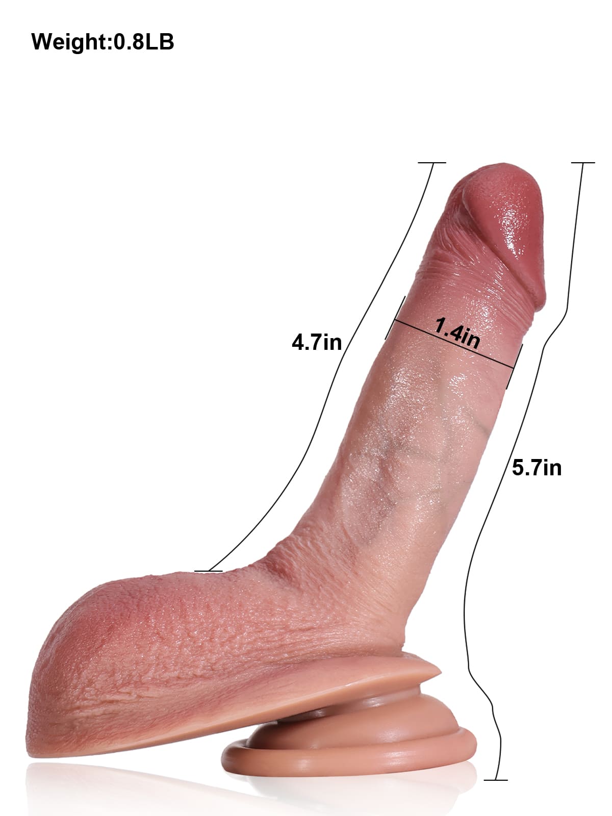 Julian 5.7" x 1.4" Realdick Flesh So Small Soft Thin Beginner Dildo