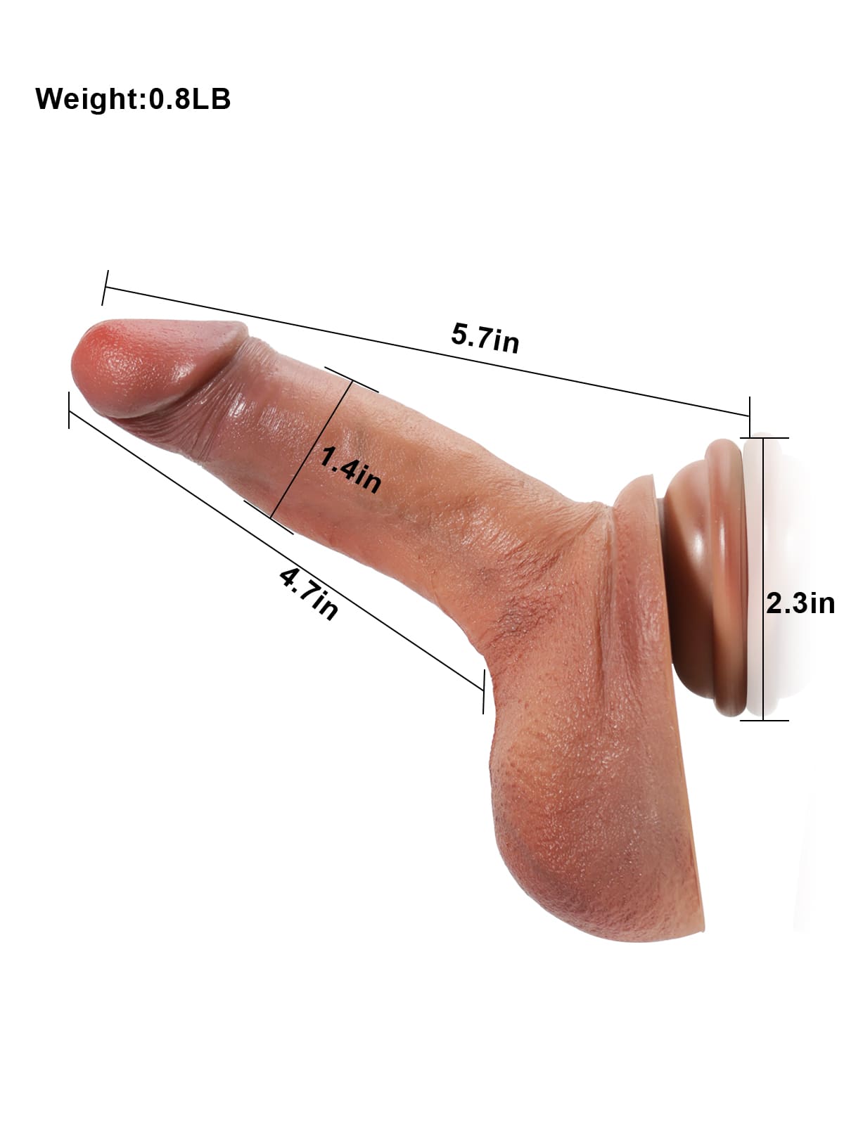 Julian 5.7" x 1.4" Brown So Small Thin Soft Beginner Dildo