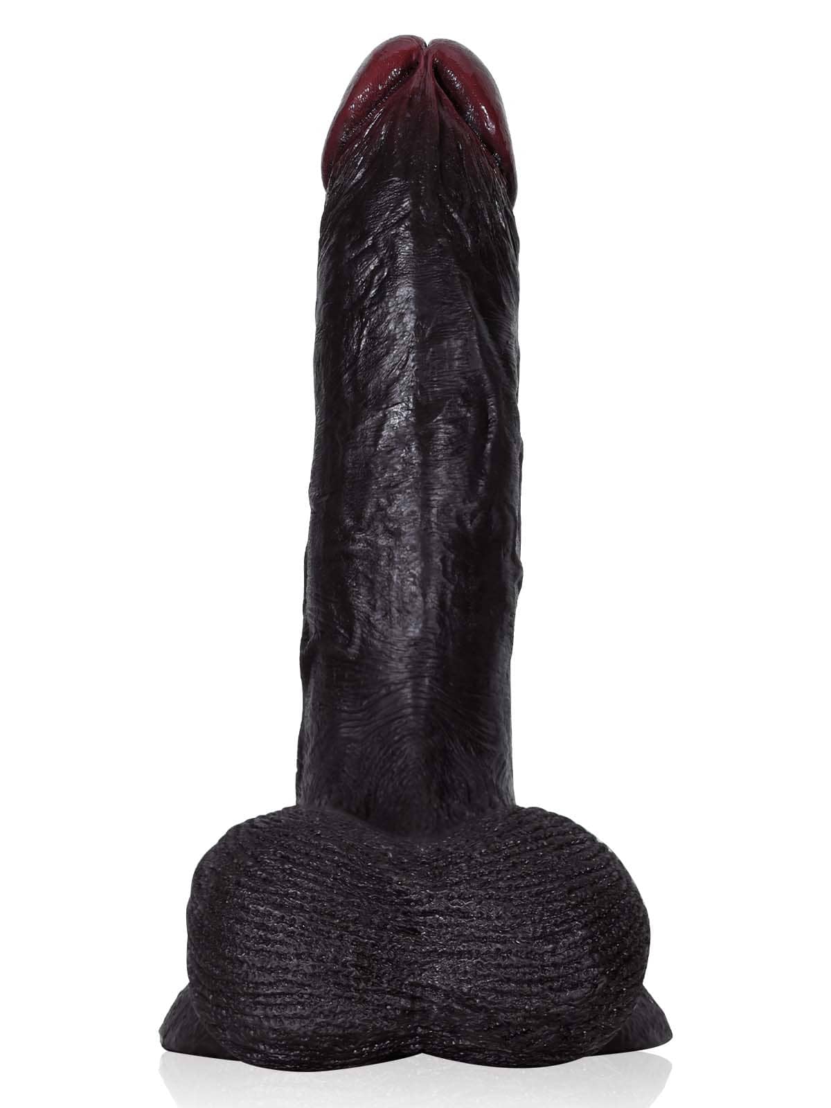 Kellz 7.6" x 1.7" Black Realistic Dildo With Hanging Moving Balls