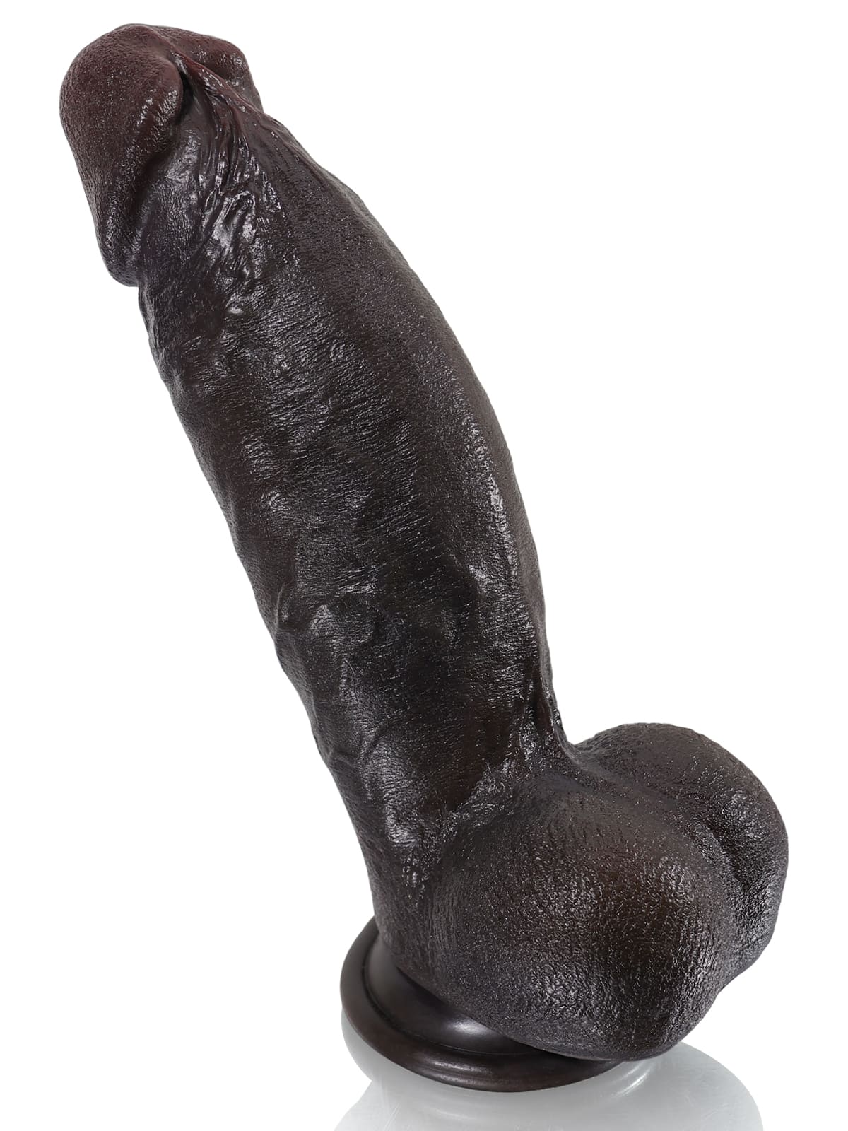 8.6" x 2.2" Realistic Soft Black Like Thick Short Fat Dildo