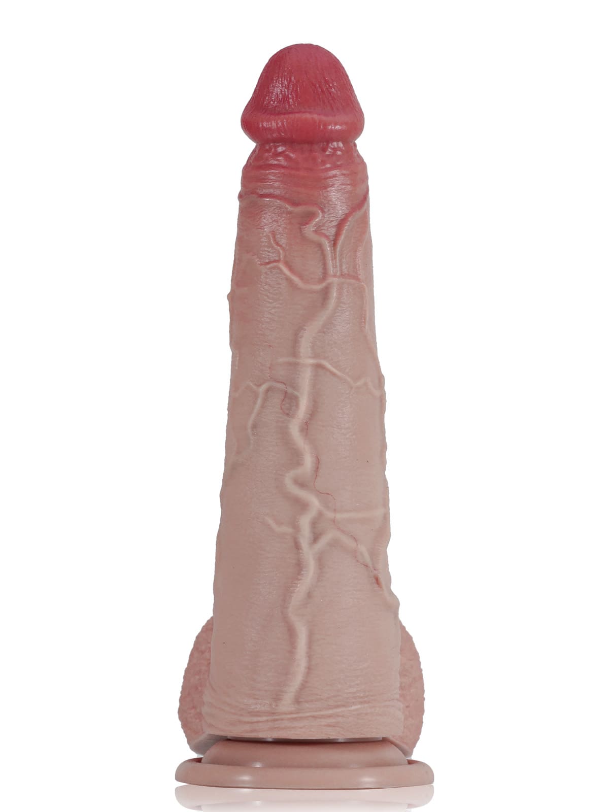 Lewis 10" X 2.1" Thick Huge Soft Sliding Skin Dildo With Foreskin