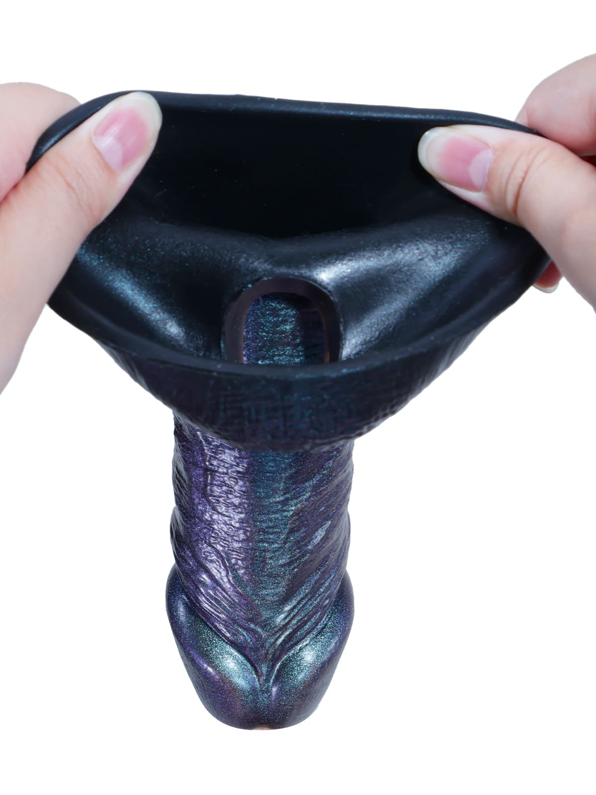 6.6" x 1.8" Flesh/Multicoloor /Black Color Fat Cock Sleeve