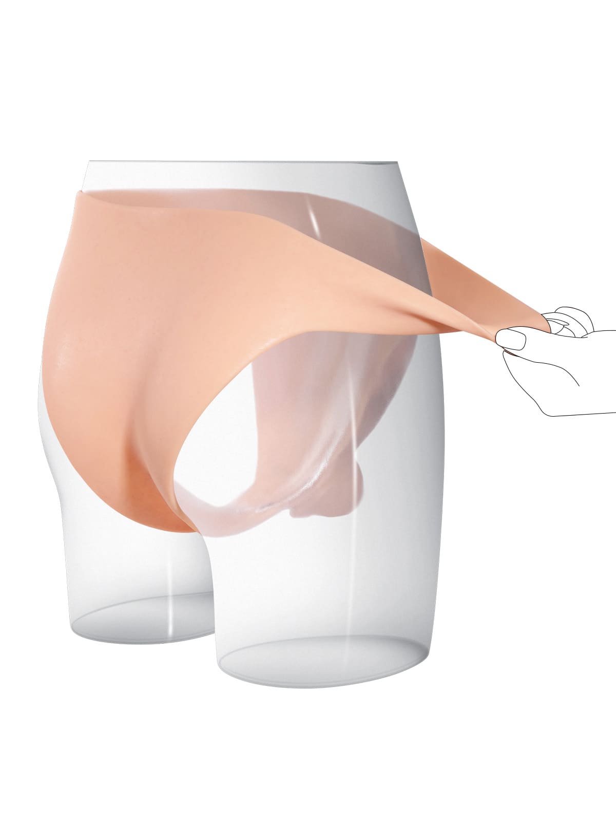 Oscar 6.8" x 1.7" Realistic Life Like Soft Cyber Skin Strap On Dildo