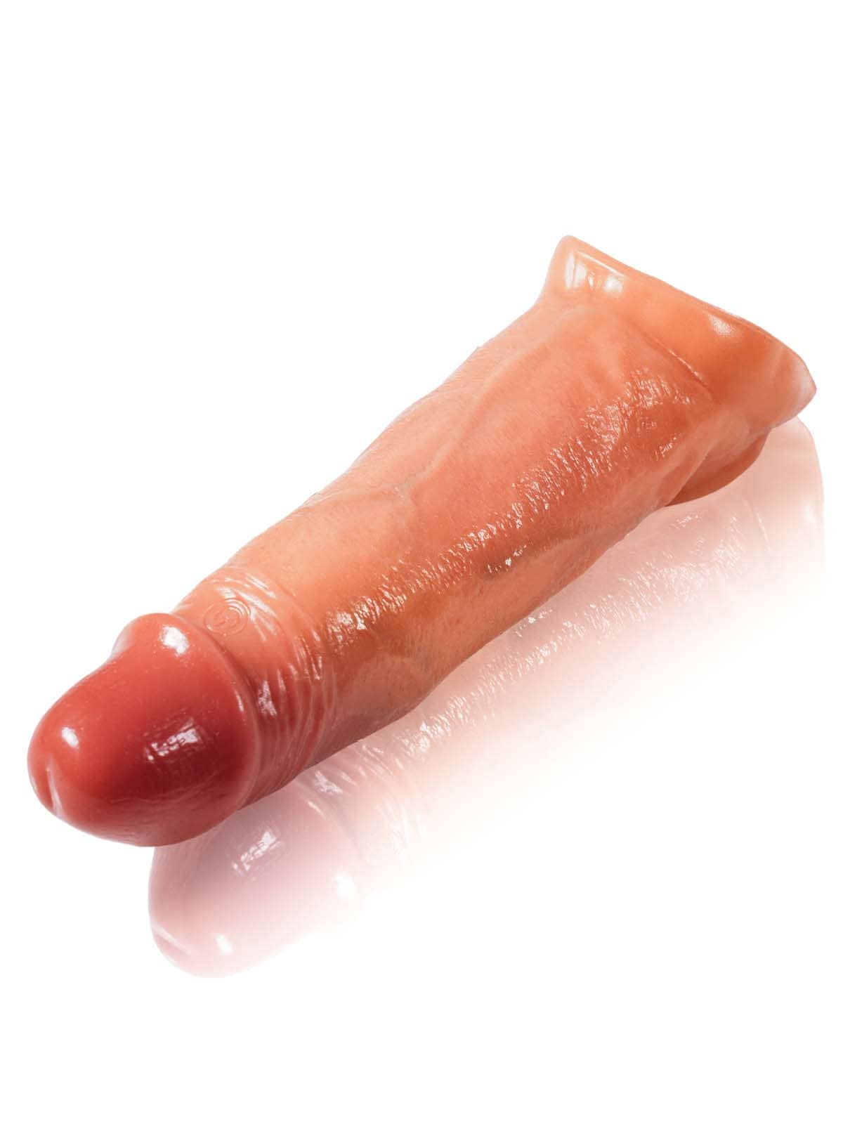 Palm 7.8” Length x 4.1” Vibrating Girth Silicone Penis Sleeve