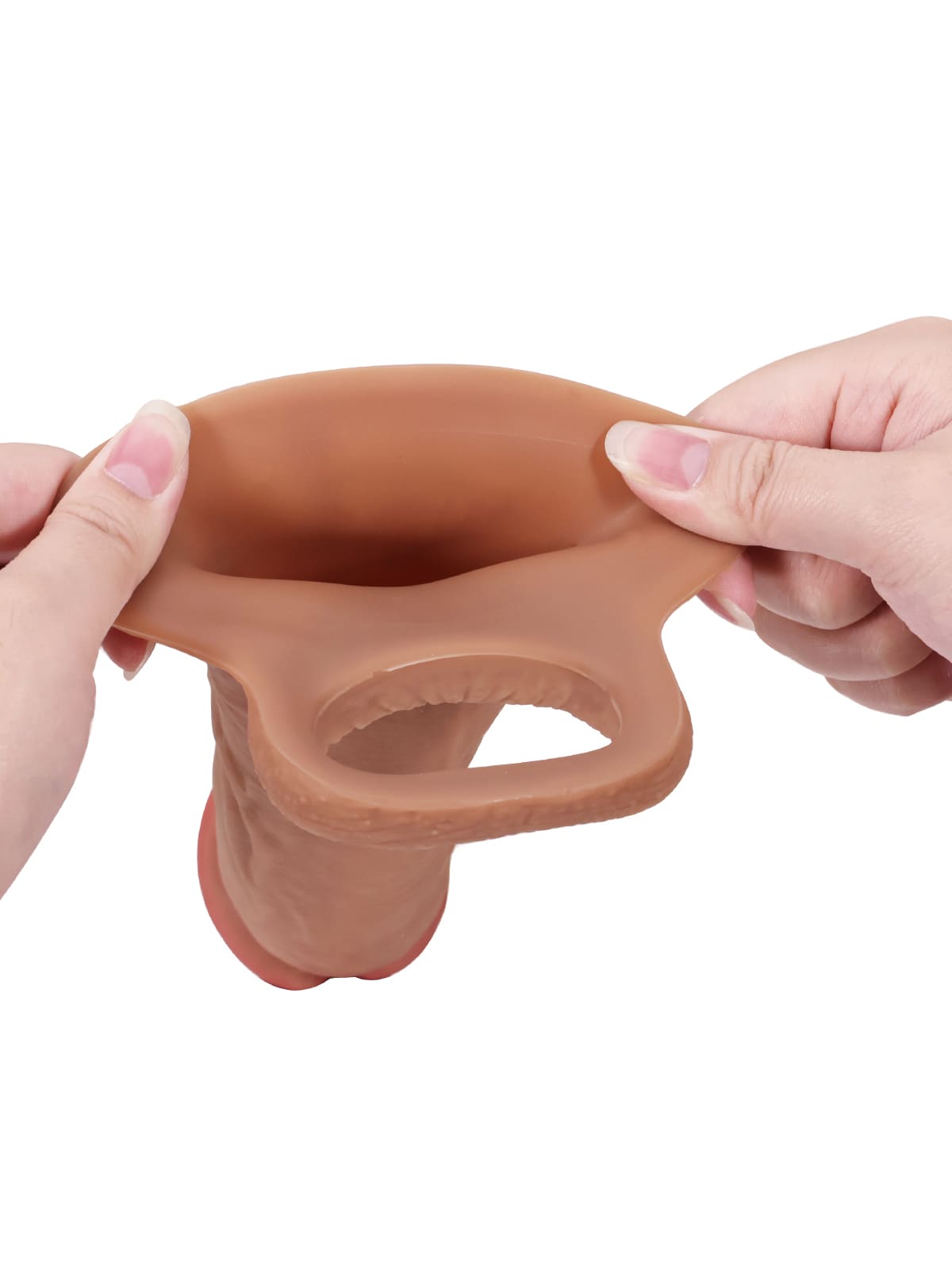 Perfect 8” Length x 5.9” Girth M/L Size Penis Sleeve With Ejaculatory Hole