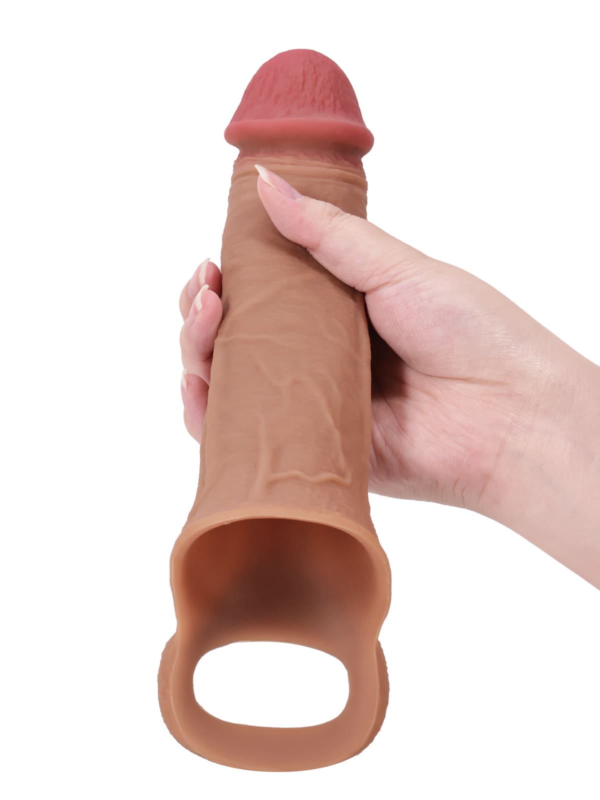7.5” x 1.8” Perfect Length Girth M/L Size Penis Sleeve With Ejaculatory Hole