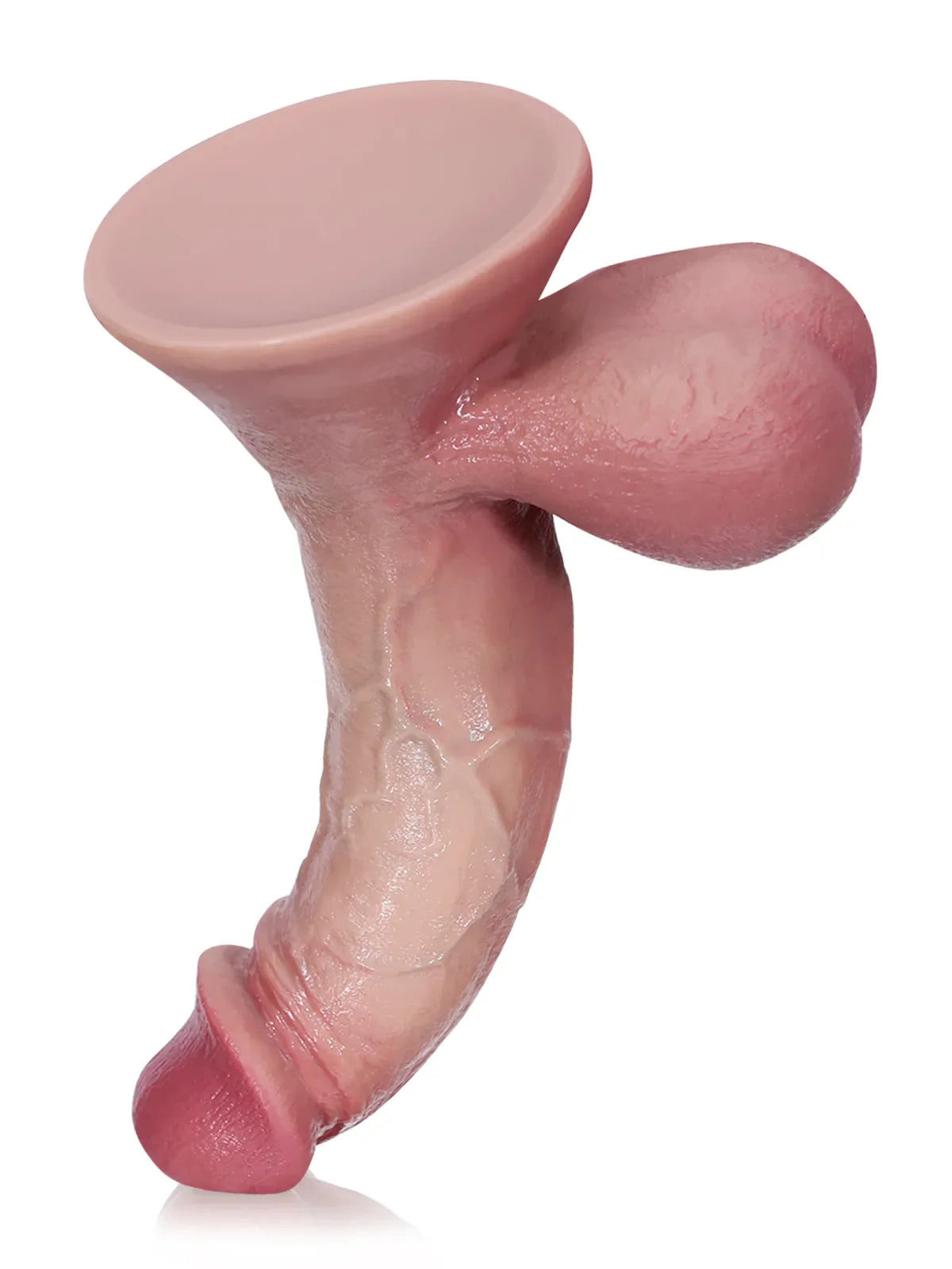 Rob 9.7" x 2" - Realistic Soft Dildo With Swinging Balls & Metal Keel Bendable