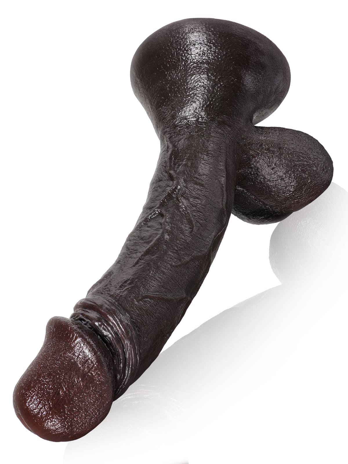 Rob 10" x 2" BBC Dildo With Swinging Balls & Metal Keel Bendable