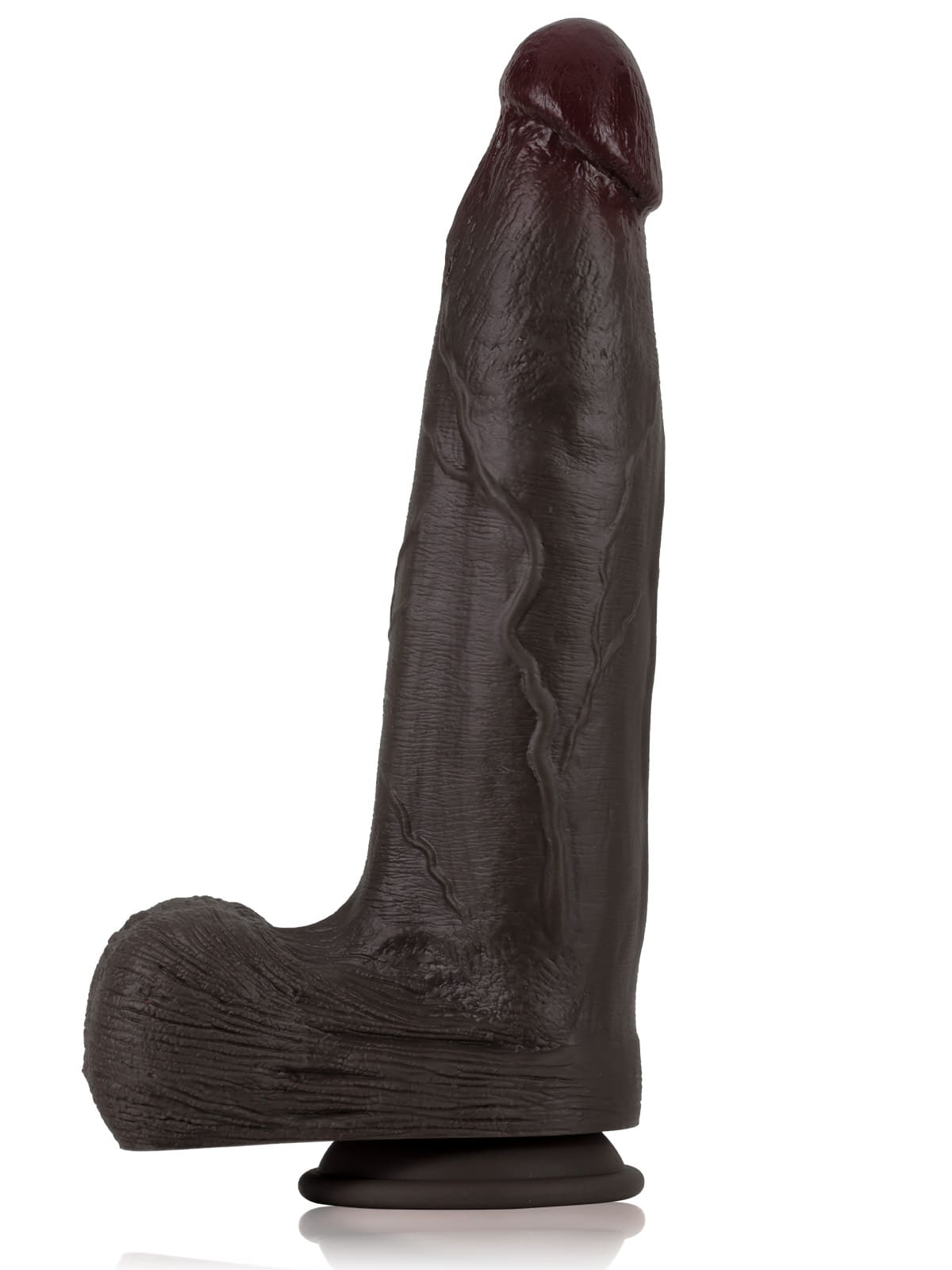 Henry 12" X 2.8" Dual Density Silicone Huge & Thick Realistic Black Dildo