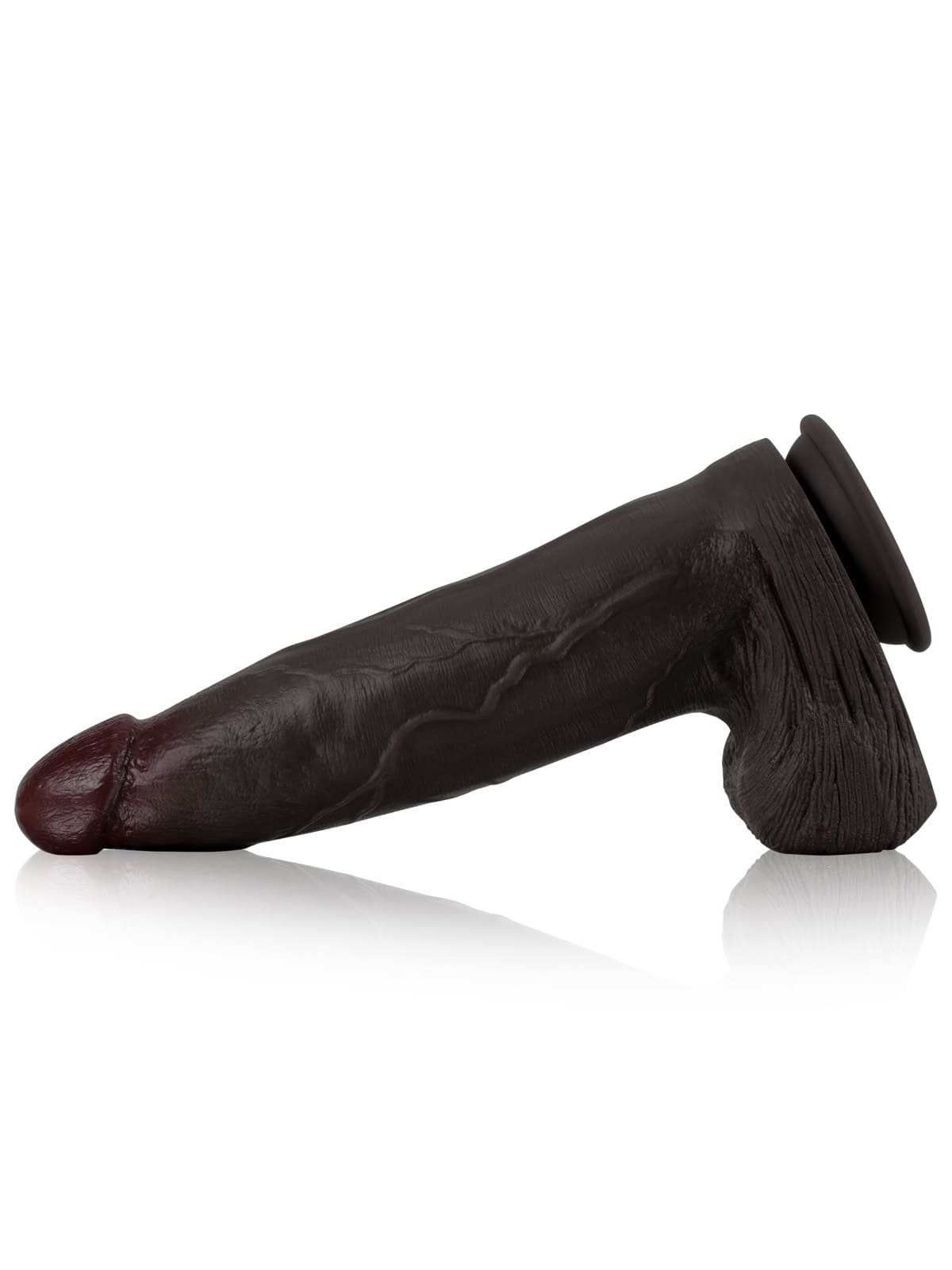 Henry 12" X 2.8" Dual Density Silicone Huge & Thick Realistic Black Dildo