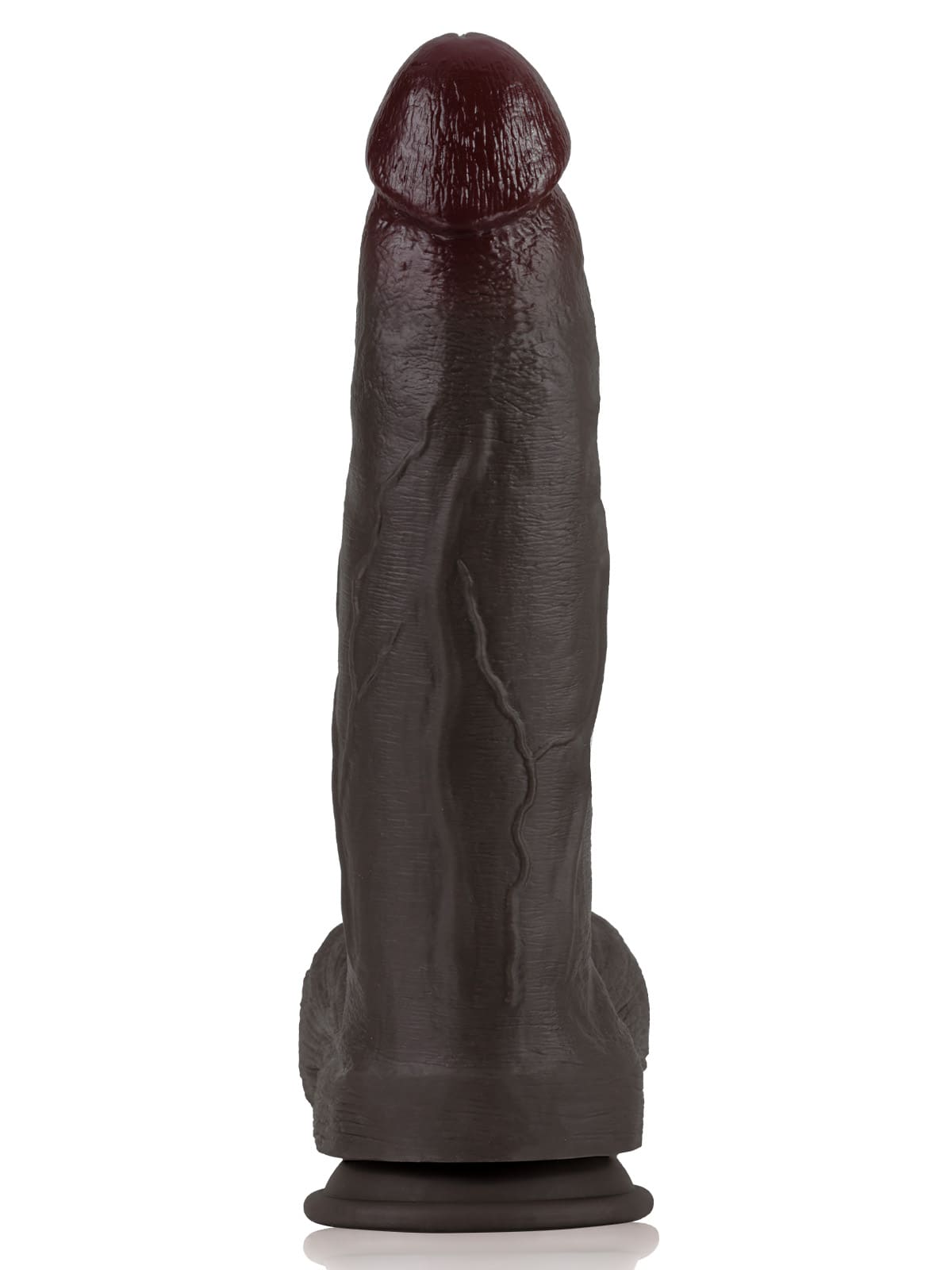 Henry 12" X 2.8" Dual Density Silicone Huge & Thick Realistic Black Dildo