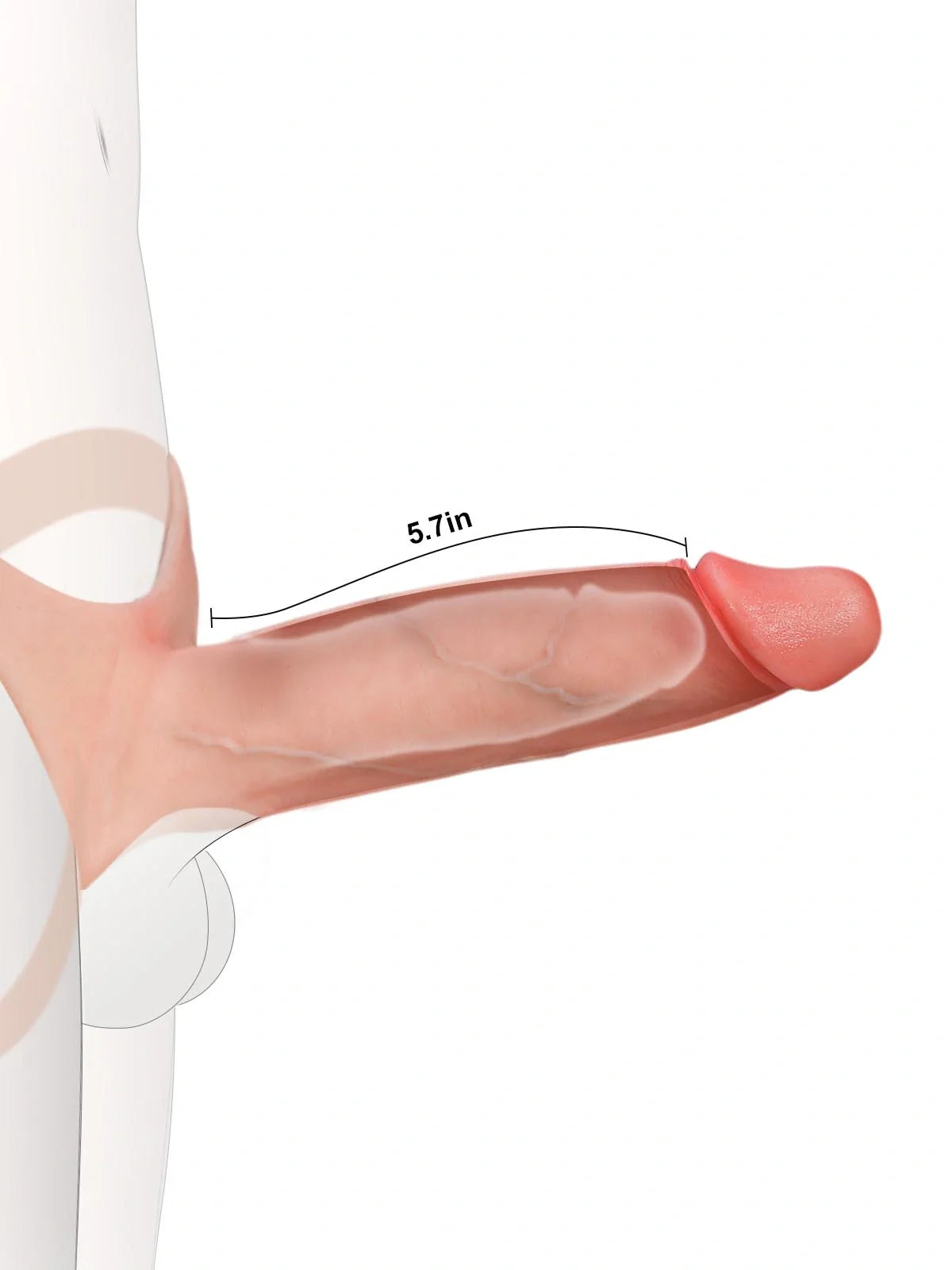 Seraphine wearable sleeve shown from the front on a mannequin