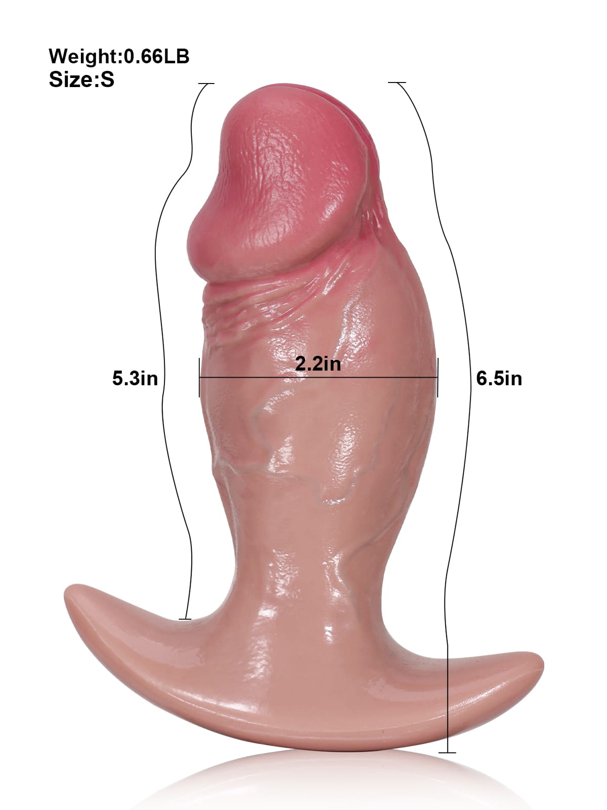 Adam 7" X 3" & 5.3" X 2.2" Size Best Realistic Soft Dildo Butt Plug