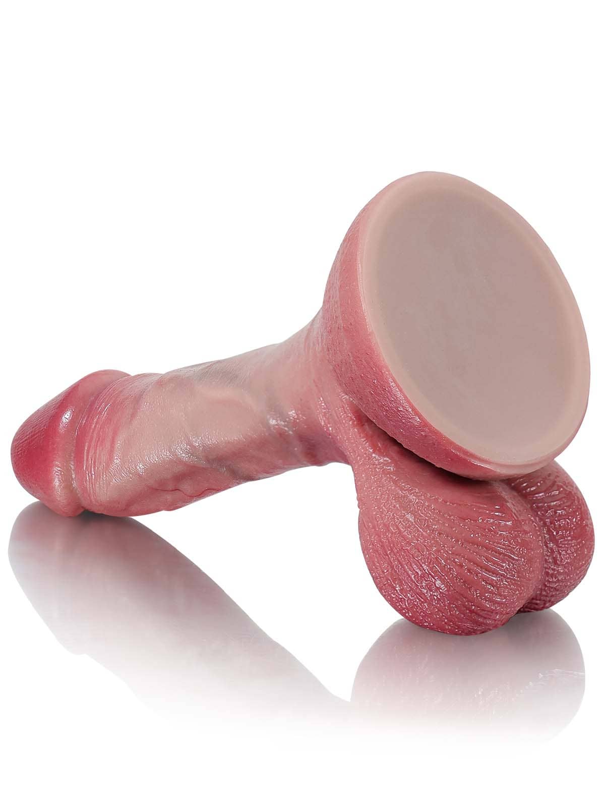 Smith 6" x 1.2" Softes Flesh Like Small Penis Dildo With Swinging Saggy Balls