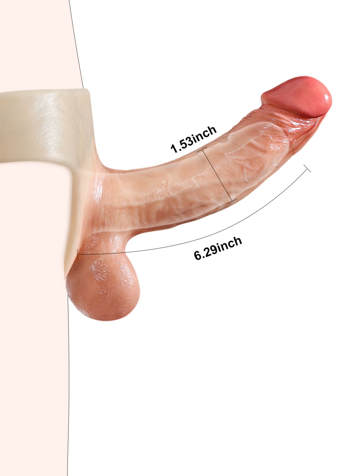 Wearable Dildo Hollow Dildo Strap on With Moving Balls For Women & Men