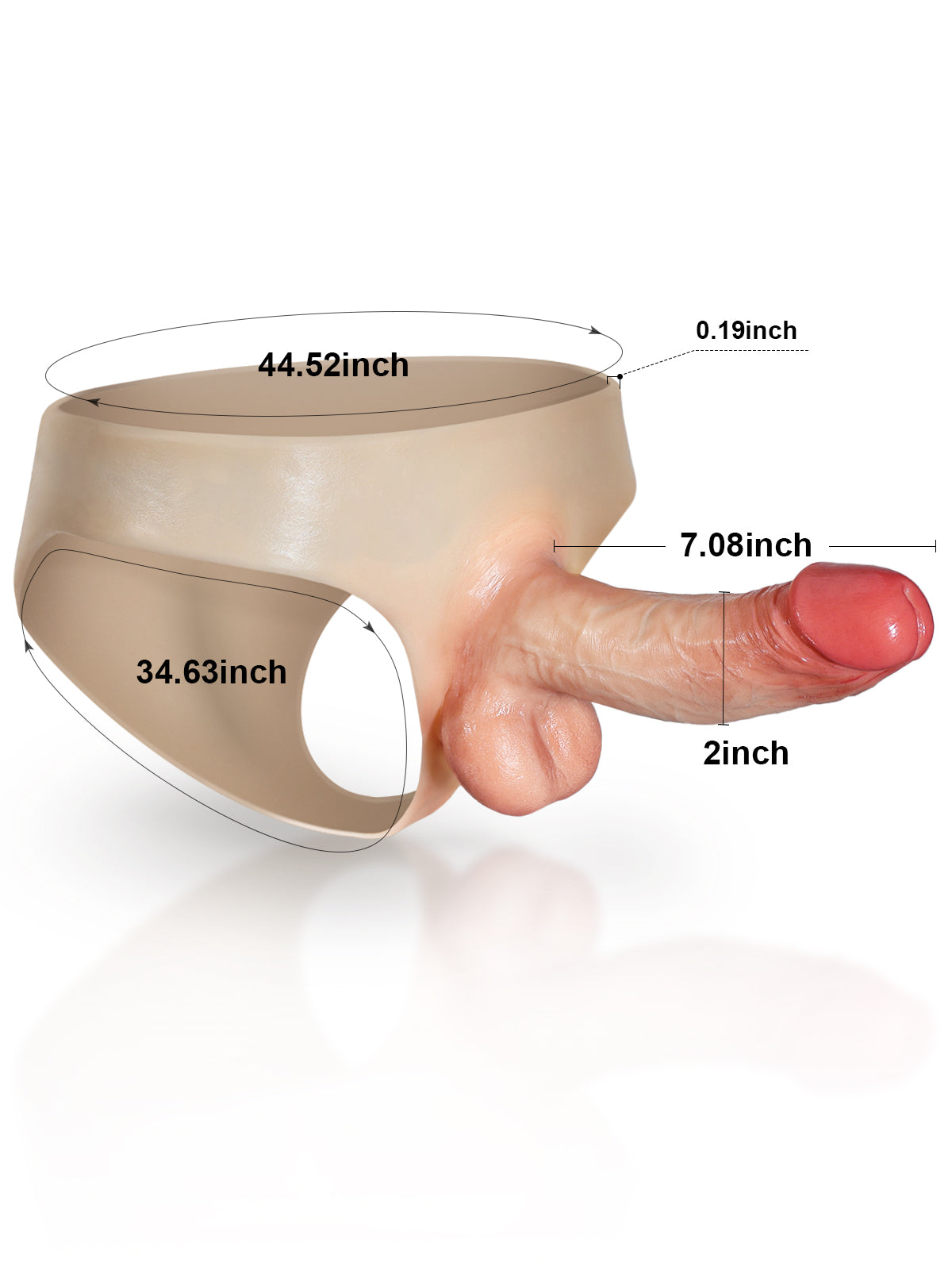 Wearable Dildo Hollow Dildo Strap on With Moving Balls For Women & Men