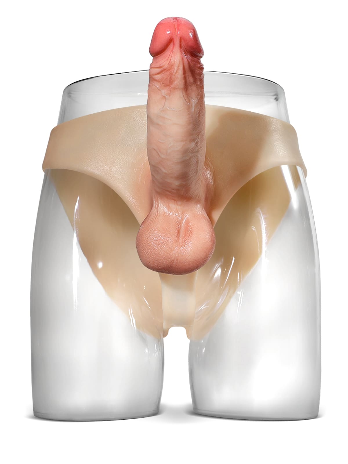 Wearable Dildo Hollow Dildo Strap on With Moving Balls For Women & Men