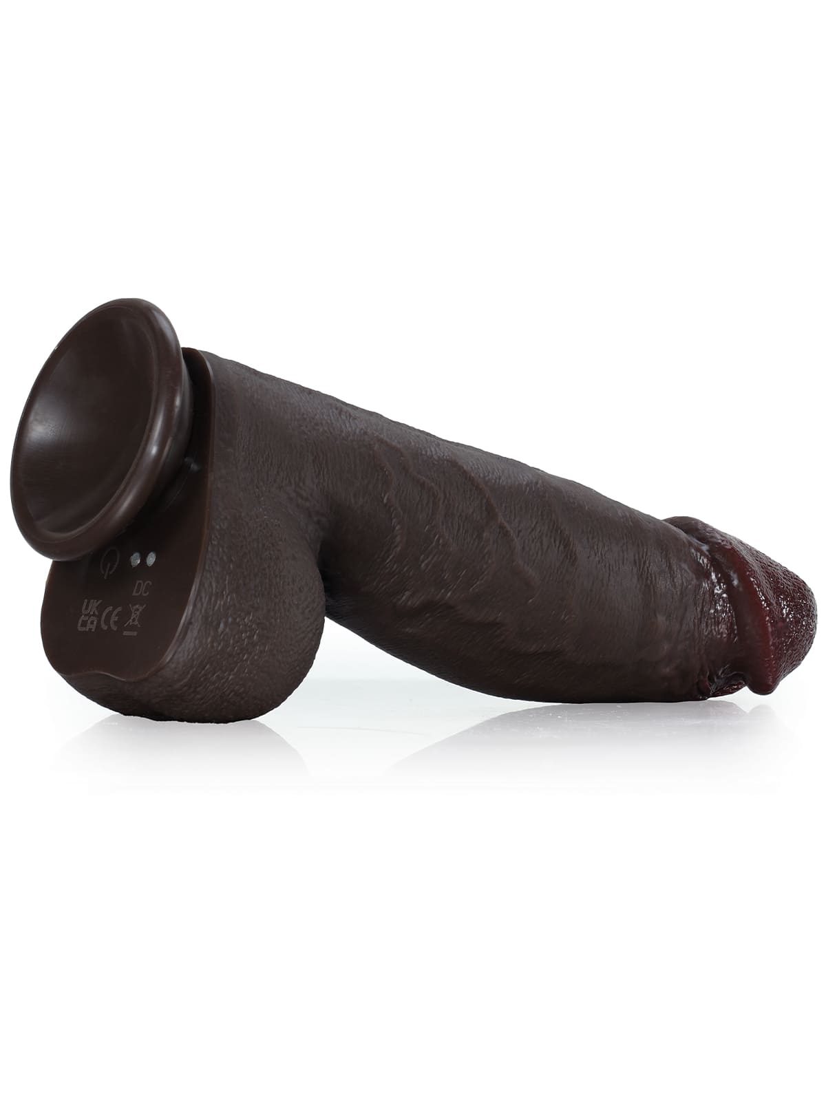 Kimi 8.6" x 2.2" Black Thick 3 Modes Thrusting High Frequency Pulsating Dildo