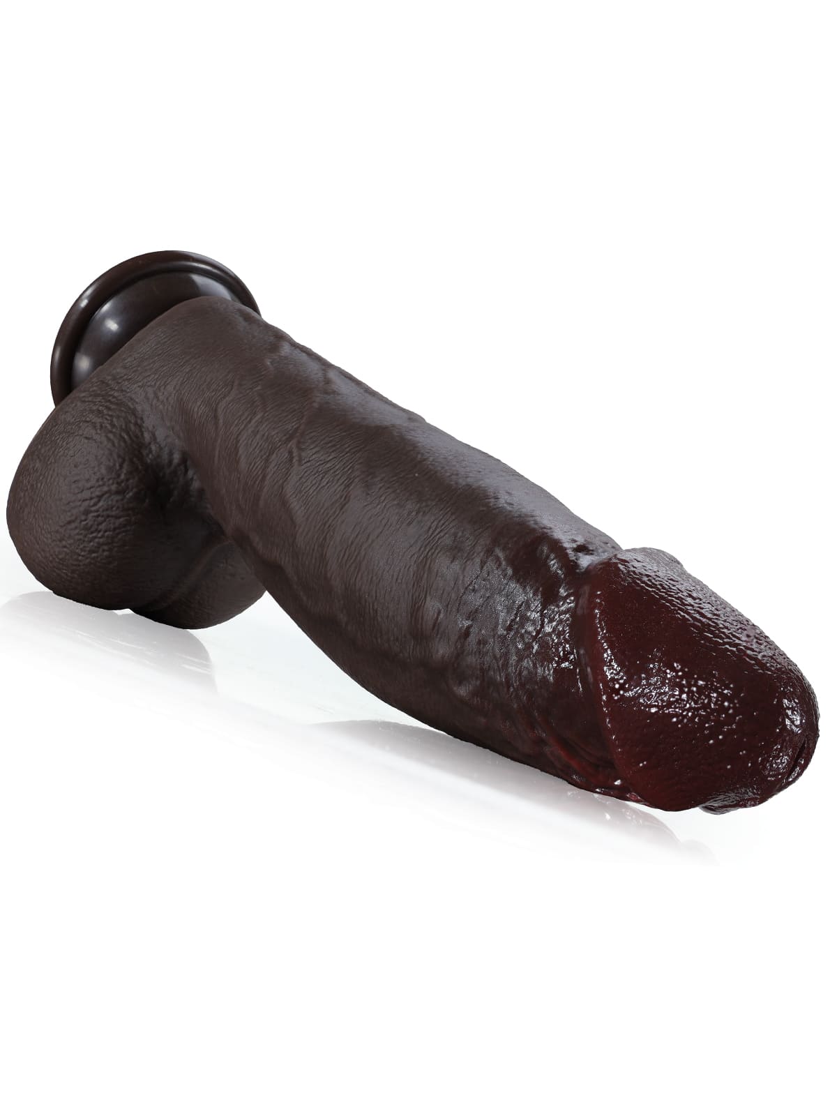 Kimi 8.6" x 2.2" Black Thick 3 Modes Thrusting High Frequency Pulsating Dildo