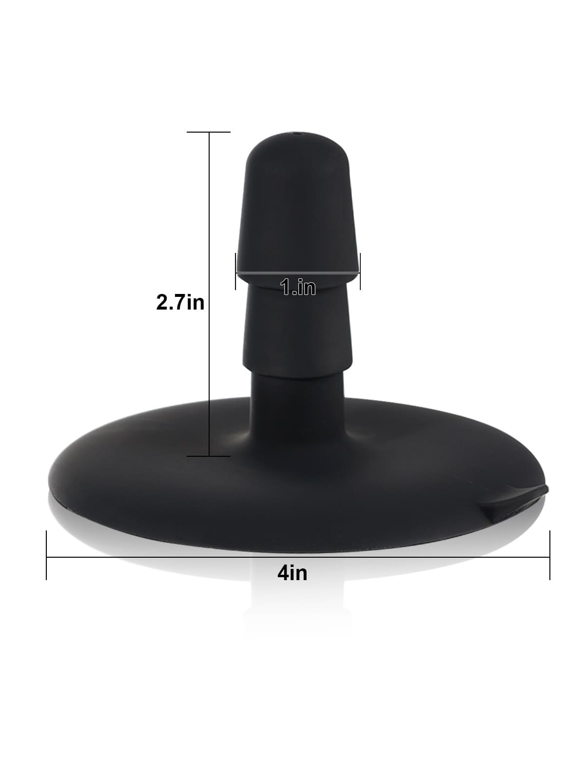 Phantom 9" x 2" Black Thick Sliding Skin Vac-U-Lock Dildo With Moving Balls & Suction Cup