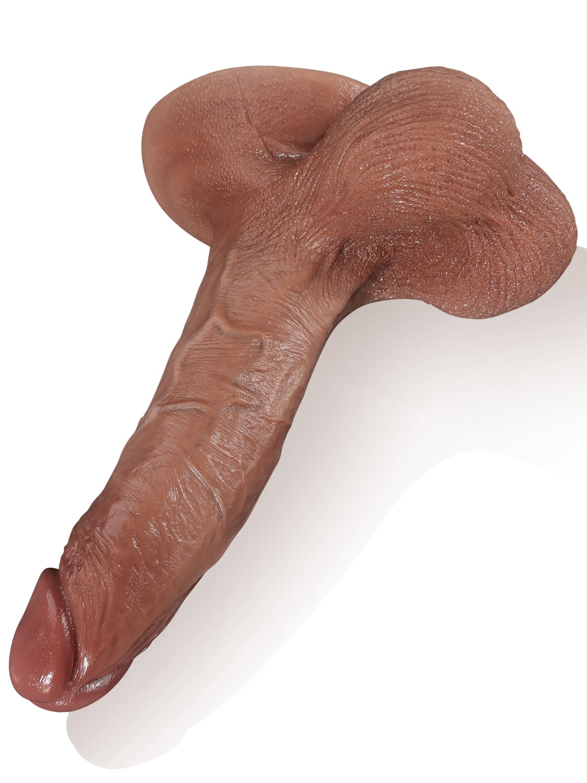 Kellz 7.6" x 1.7" Brown Realistic Dildo With Hanging Moving Balls